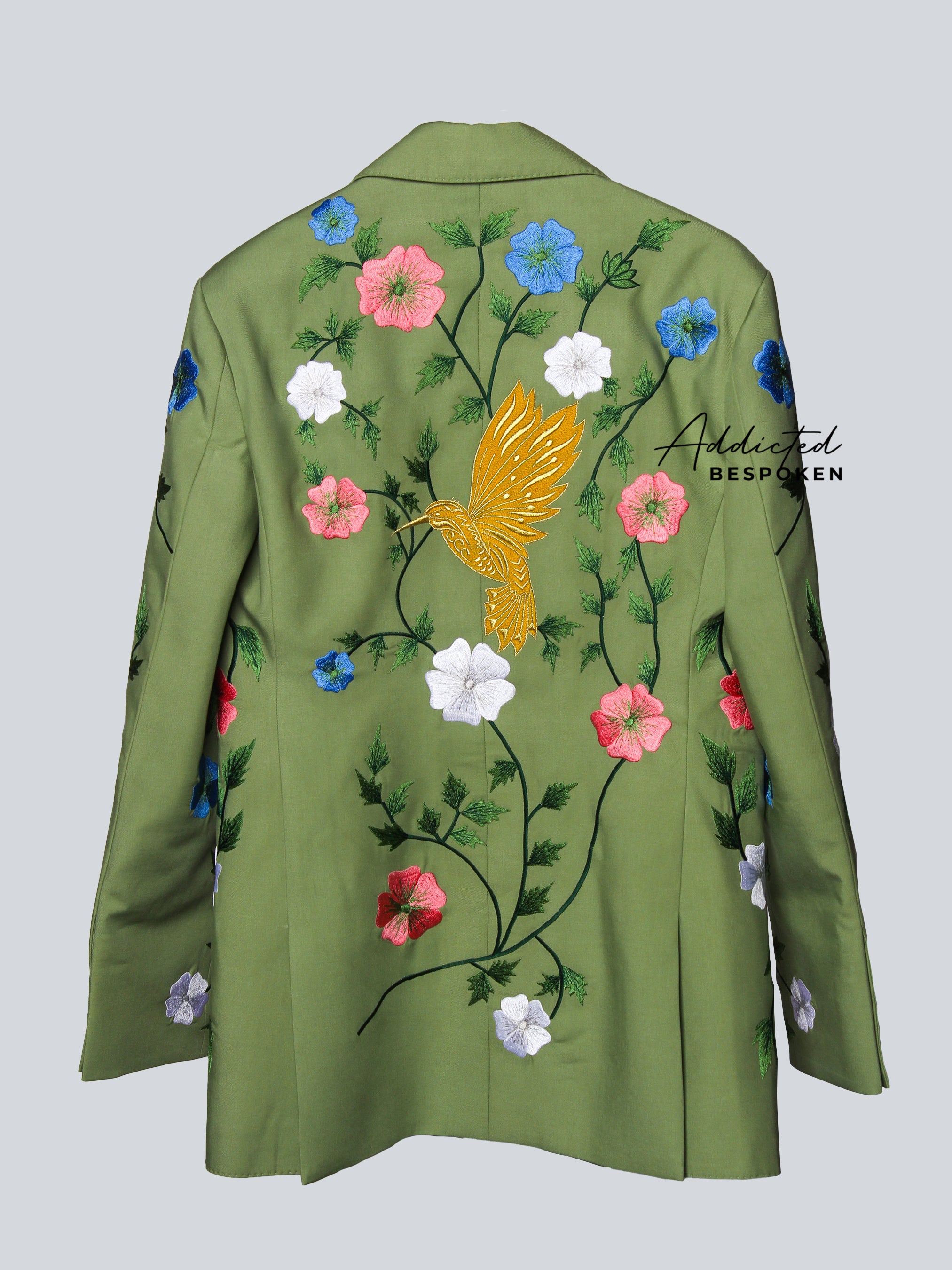 Mystic Bloom with Snake Detailing Embroidered Suit