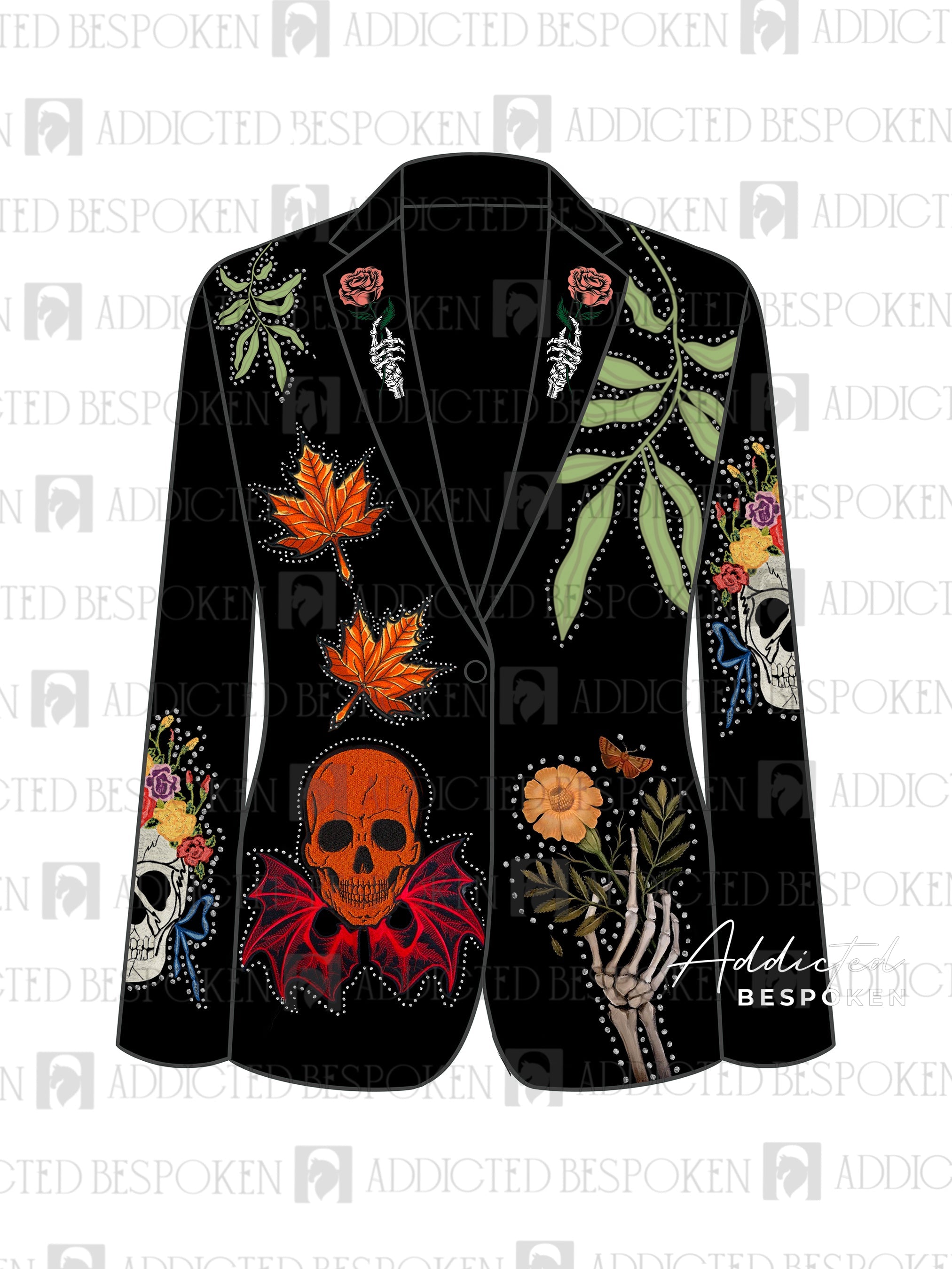 Embroidered Halloween Costume Addicted Bespoken