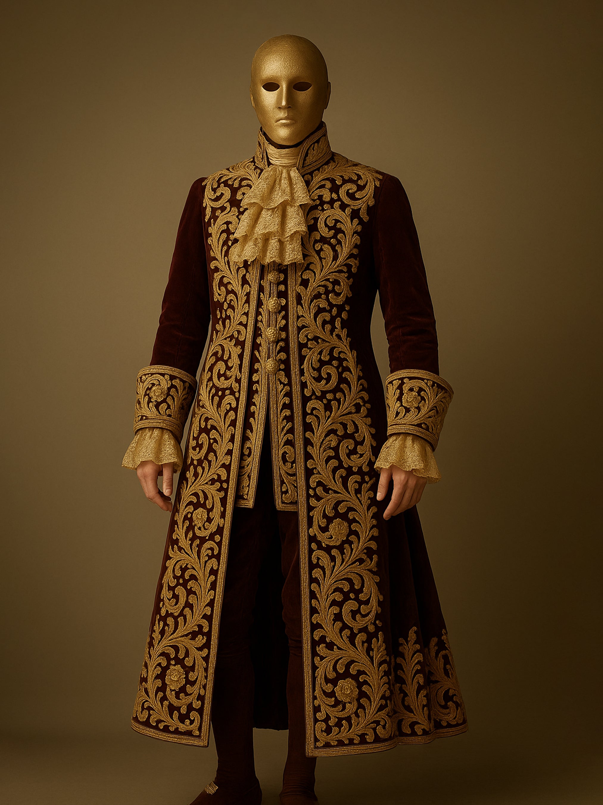 Majestic Baroque Masquerade Ensemble Coat Set