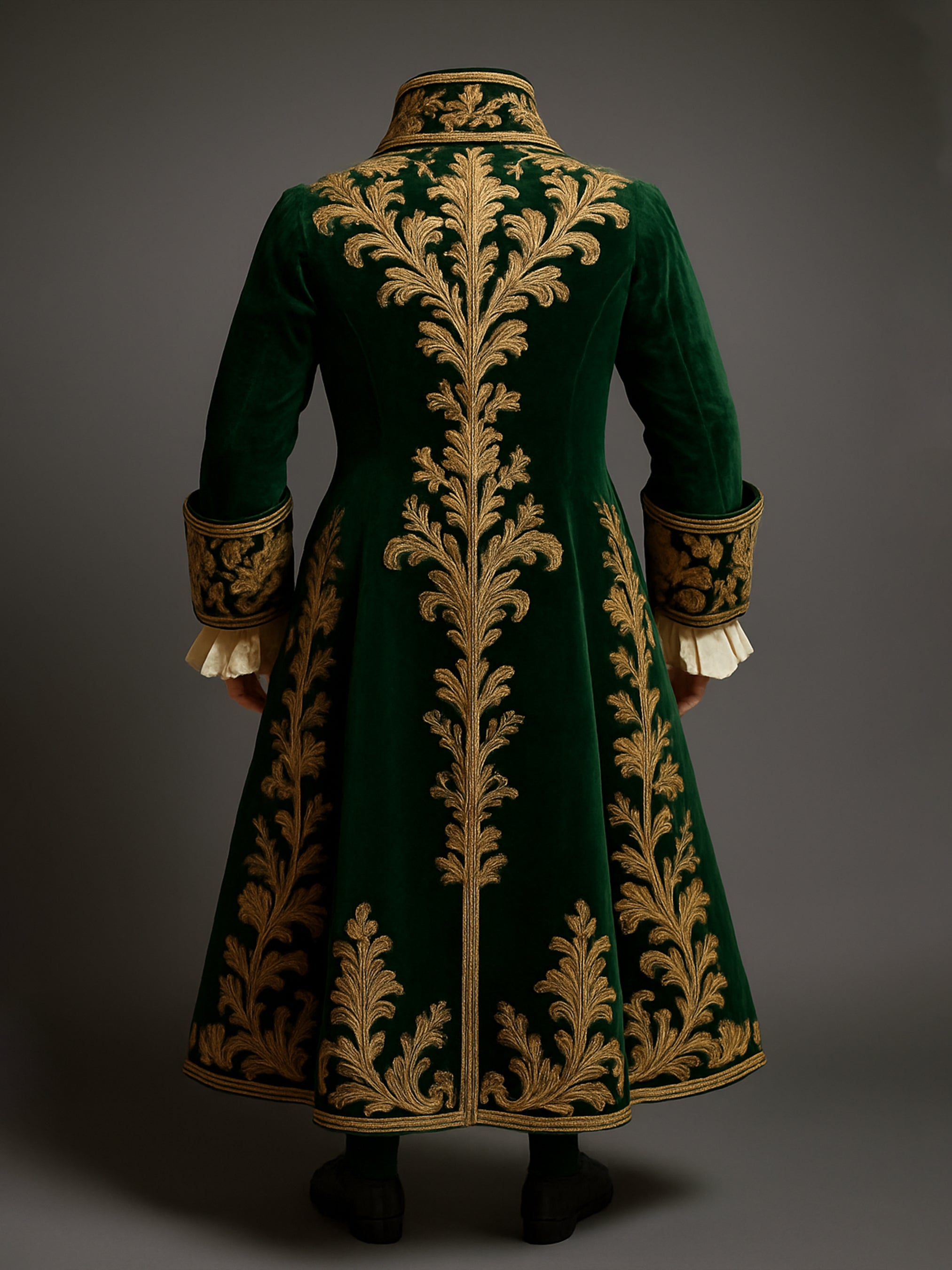 Emerald Aristocrat Embroidered Velvet Costume