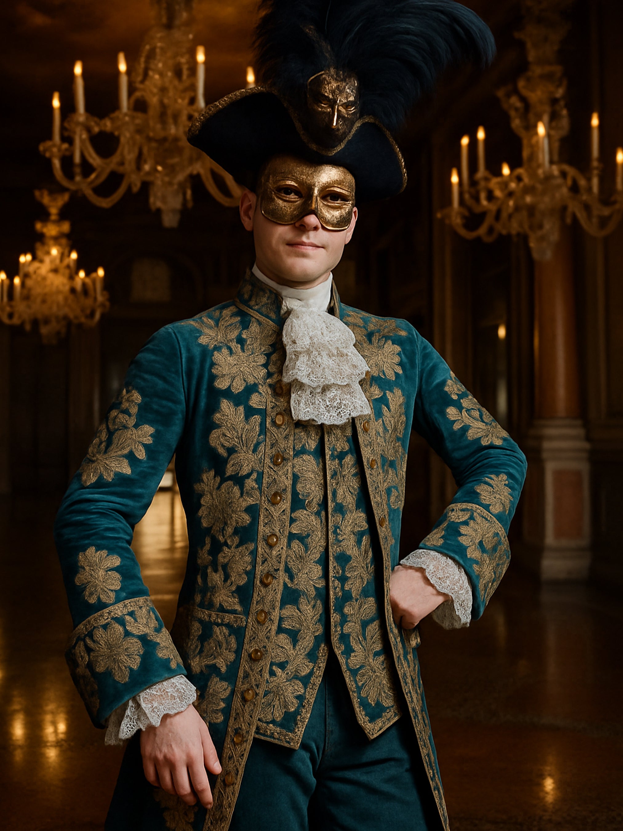 Sapphire Regency Masquerade Costume