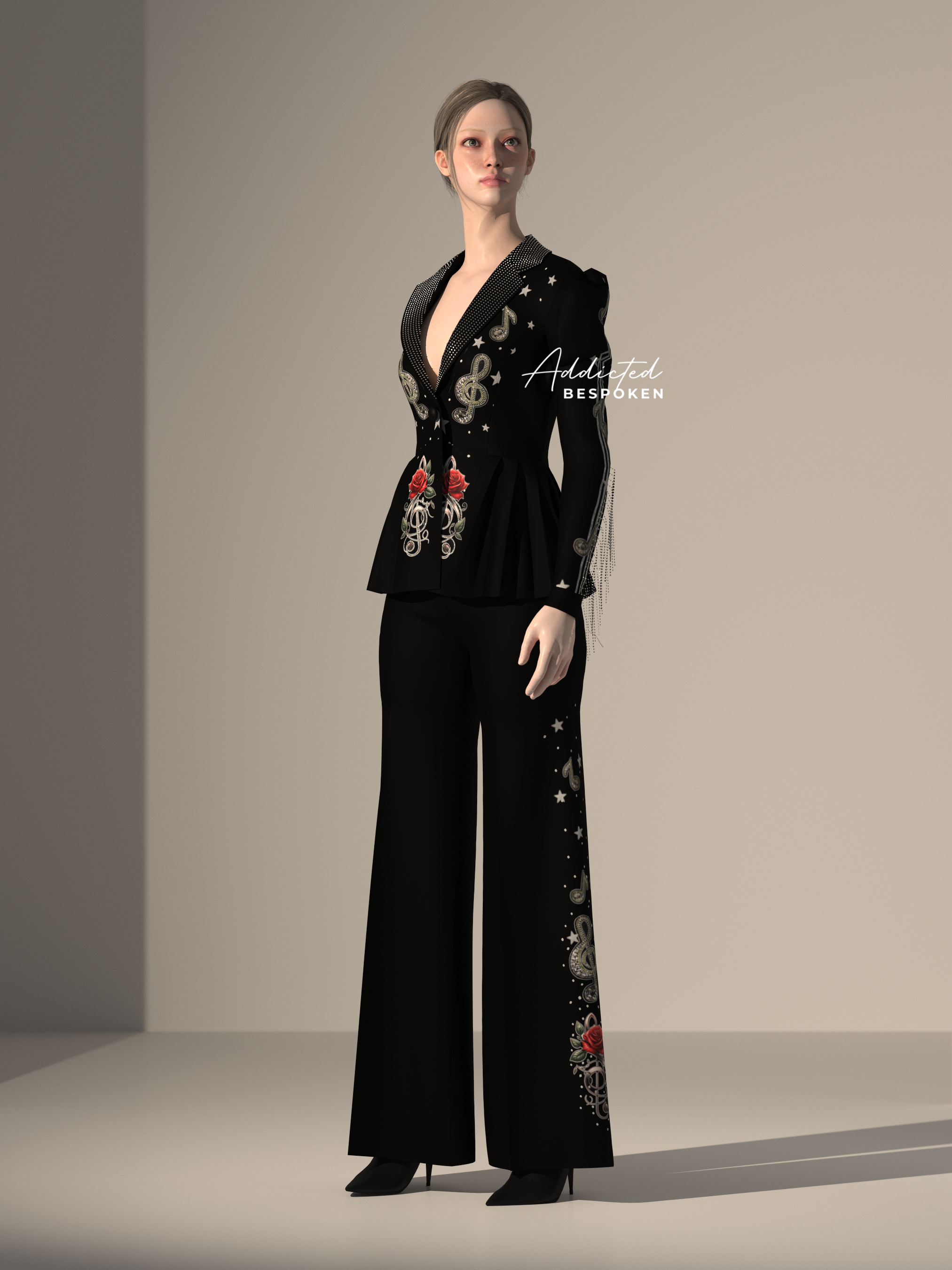 Celestial Melody Embroidered Suit