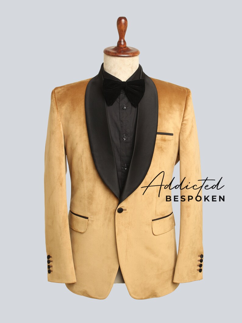 Golden Tuxedo Cocktail Blazer Addicted Bespoken