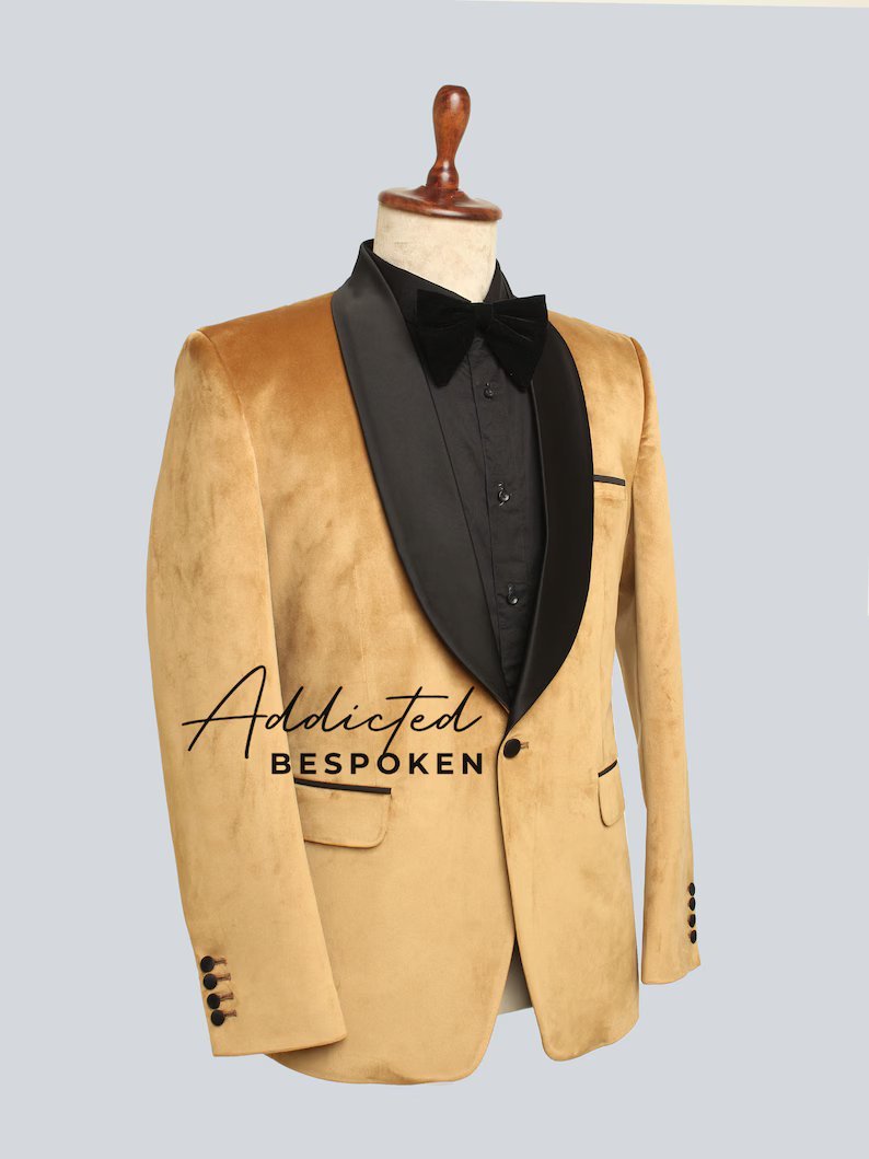 Golden Tuxedo Cocktail Blazer Addicted Bespoken