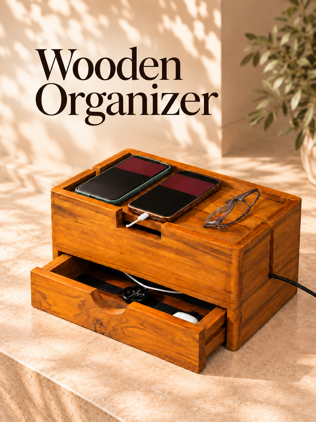 Wooden organizer Addicted Bespoken