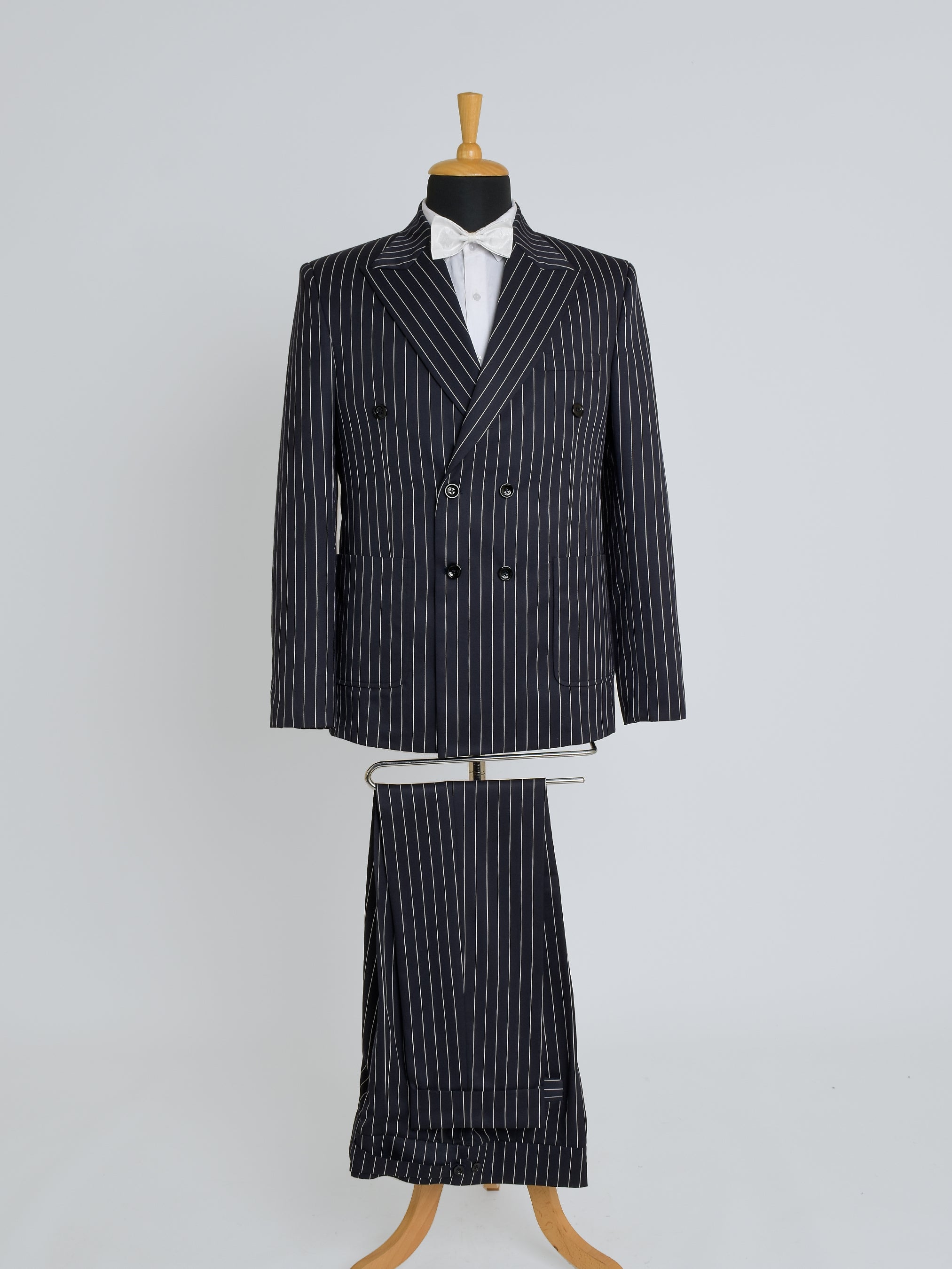 Black Pinstripe Business Suit