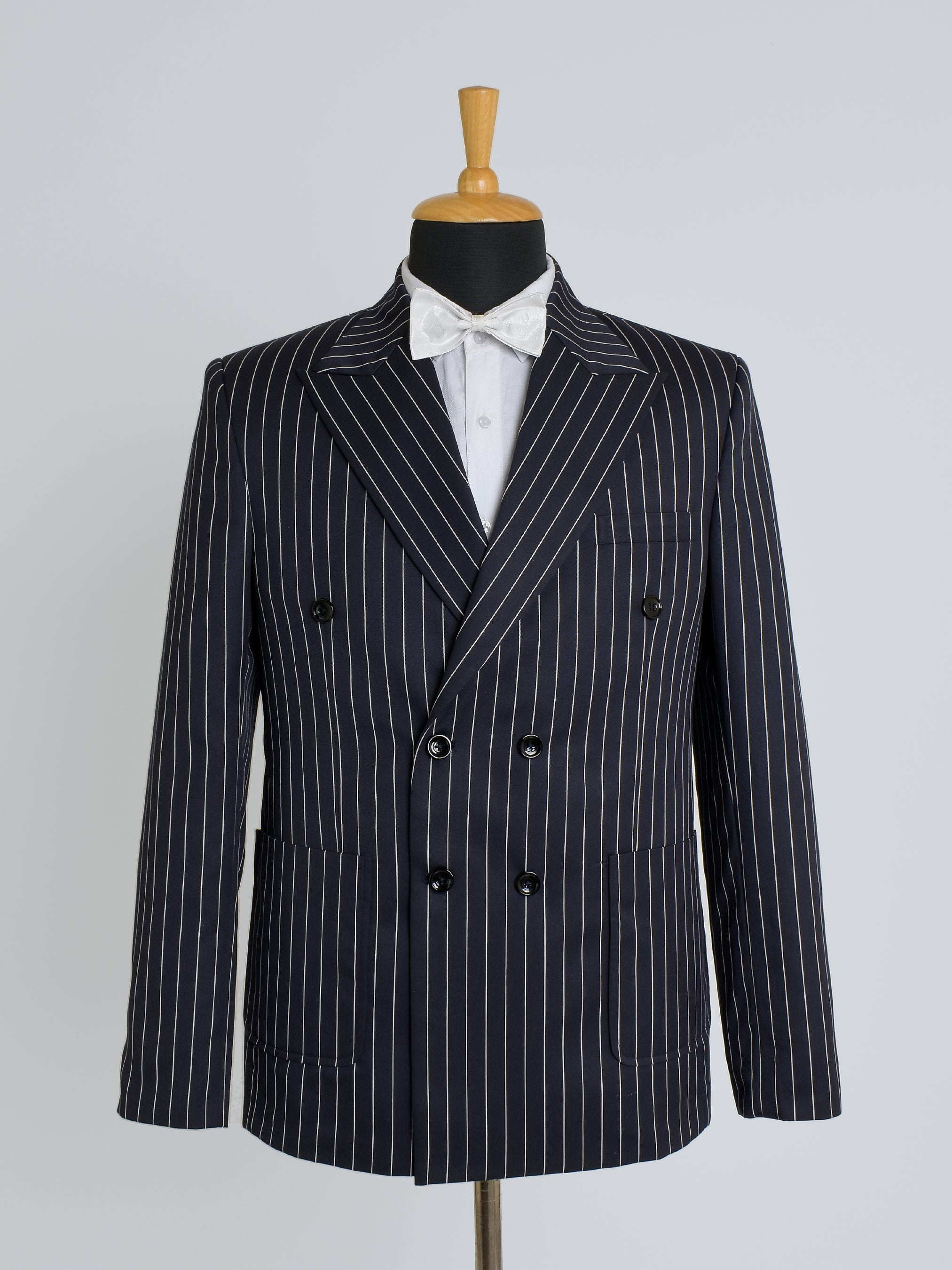 Black Pinstripe Business Suit