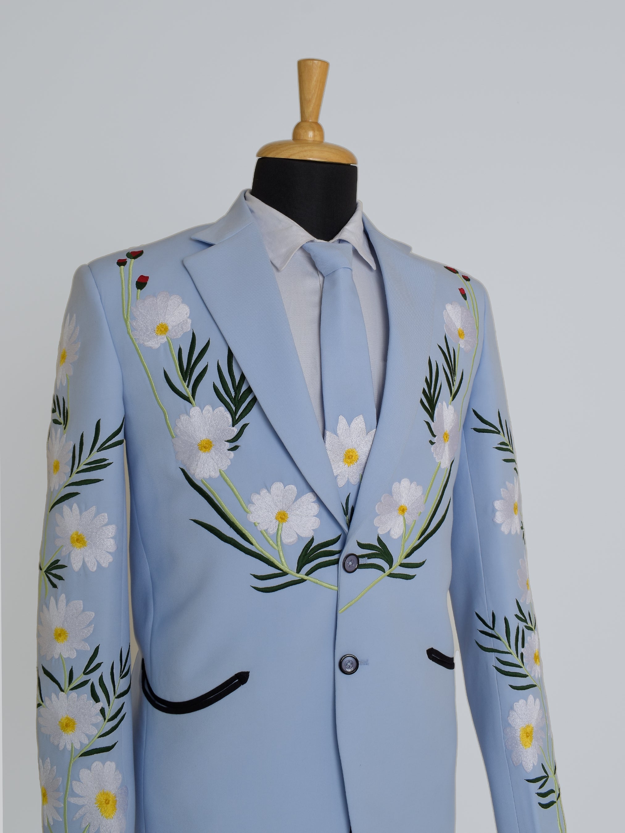Blue Aurora Floral Suit