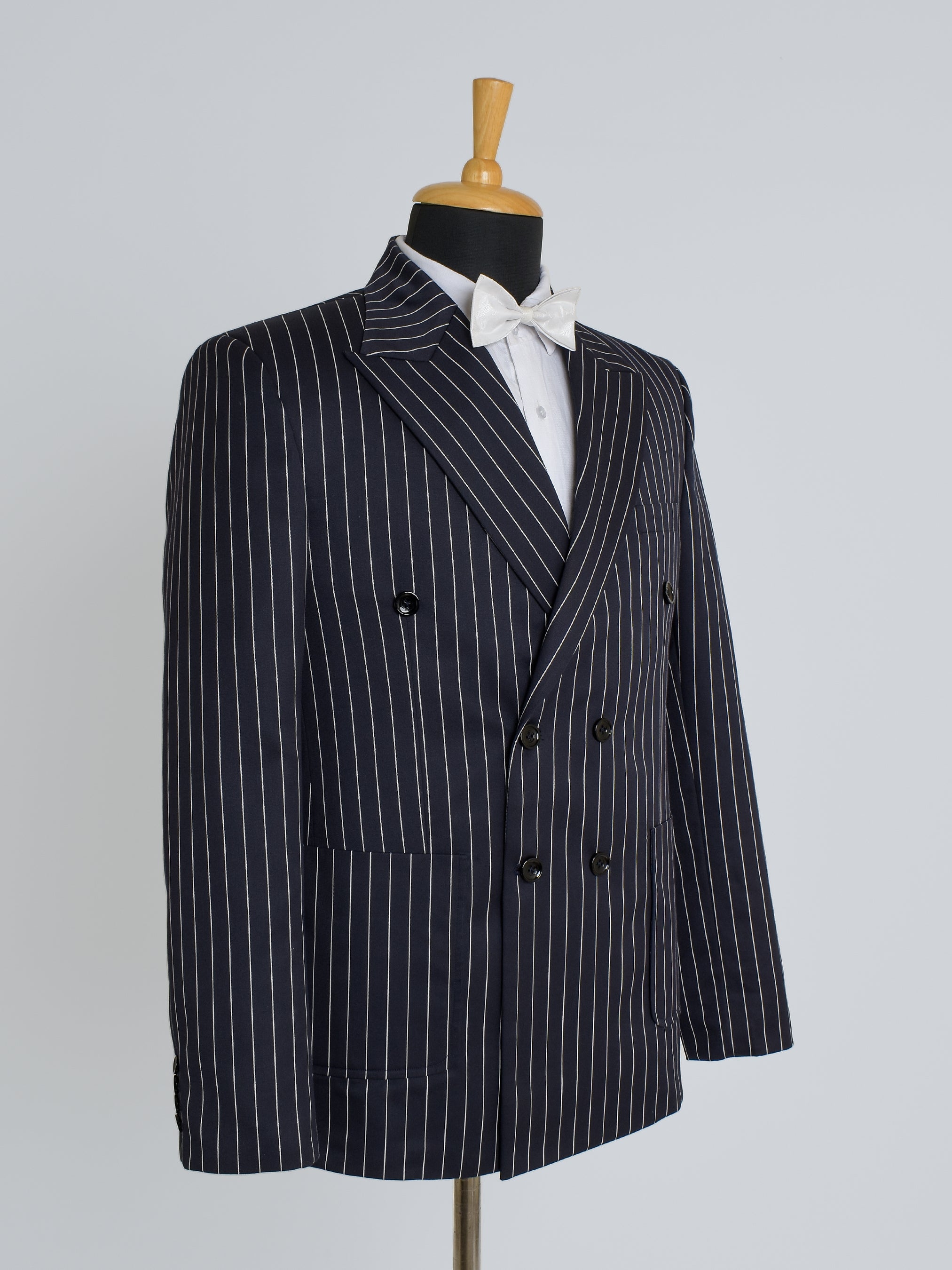 Blue Pinstripe Business Suit