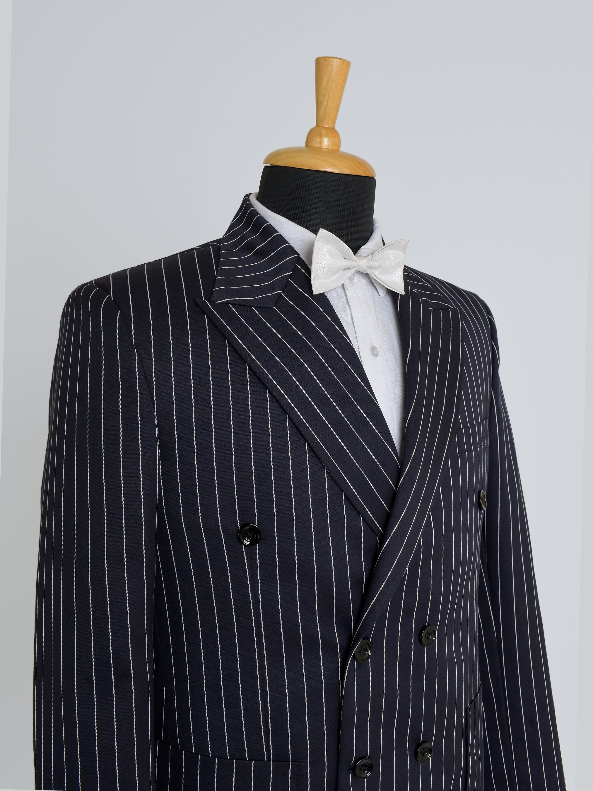 Blue Pinstripe Business Suit