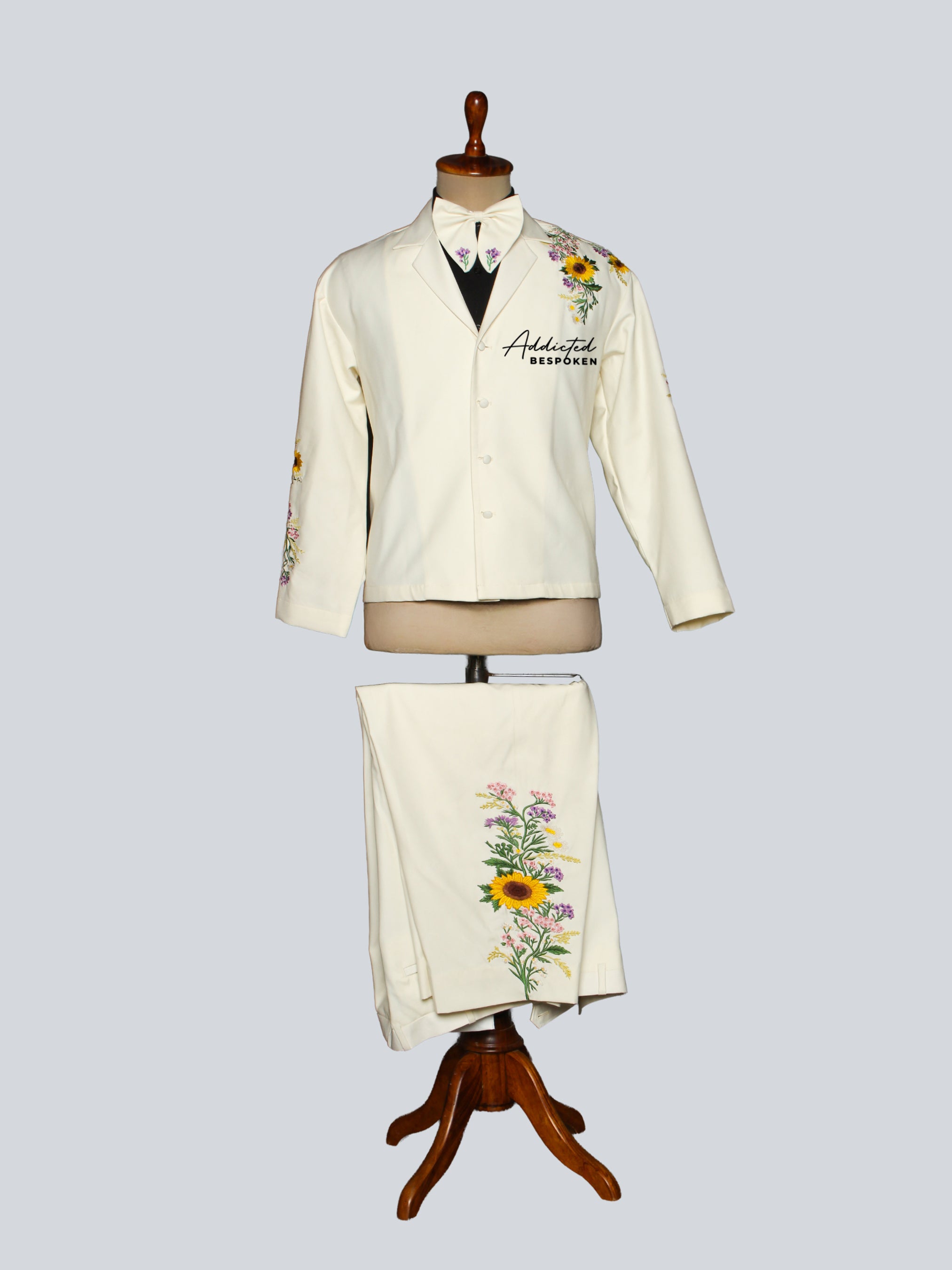 Sunflower Wildflower Embroidered Suit
