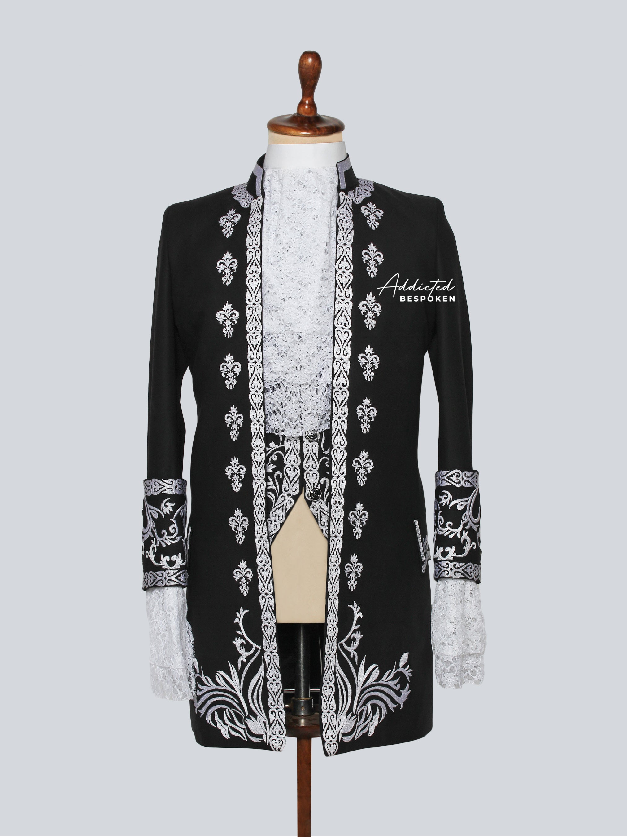 Midnight Rococo Embroidered Suit Addicted Bespoken