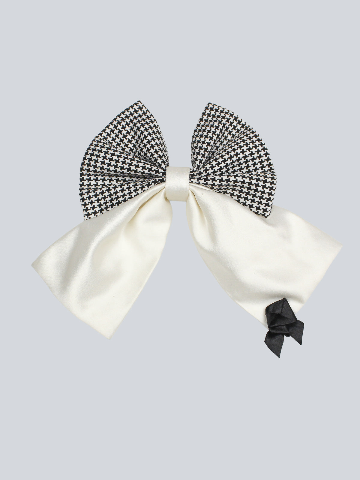 Black and ivory hair bow