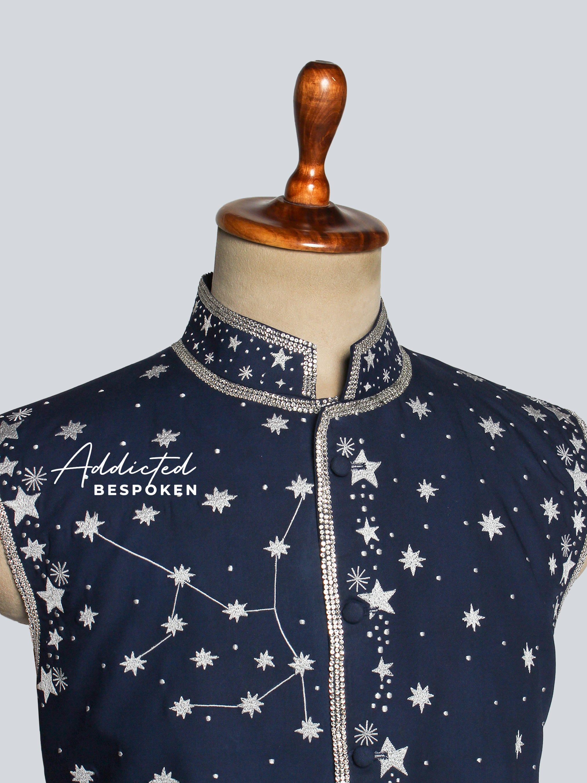 Celestial Embroidered Black Outfit Addicted Bespoken