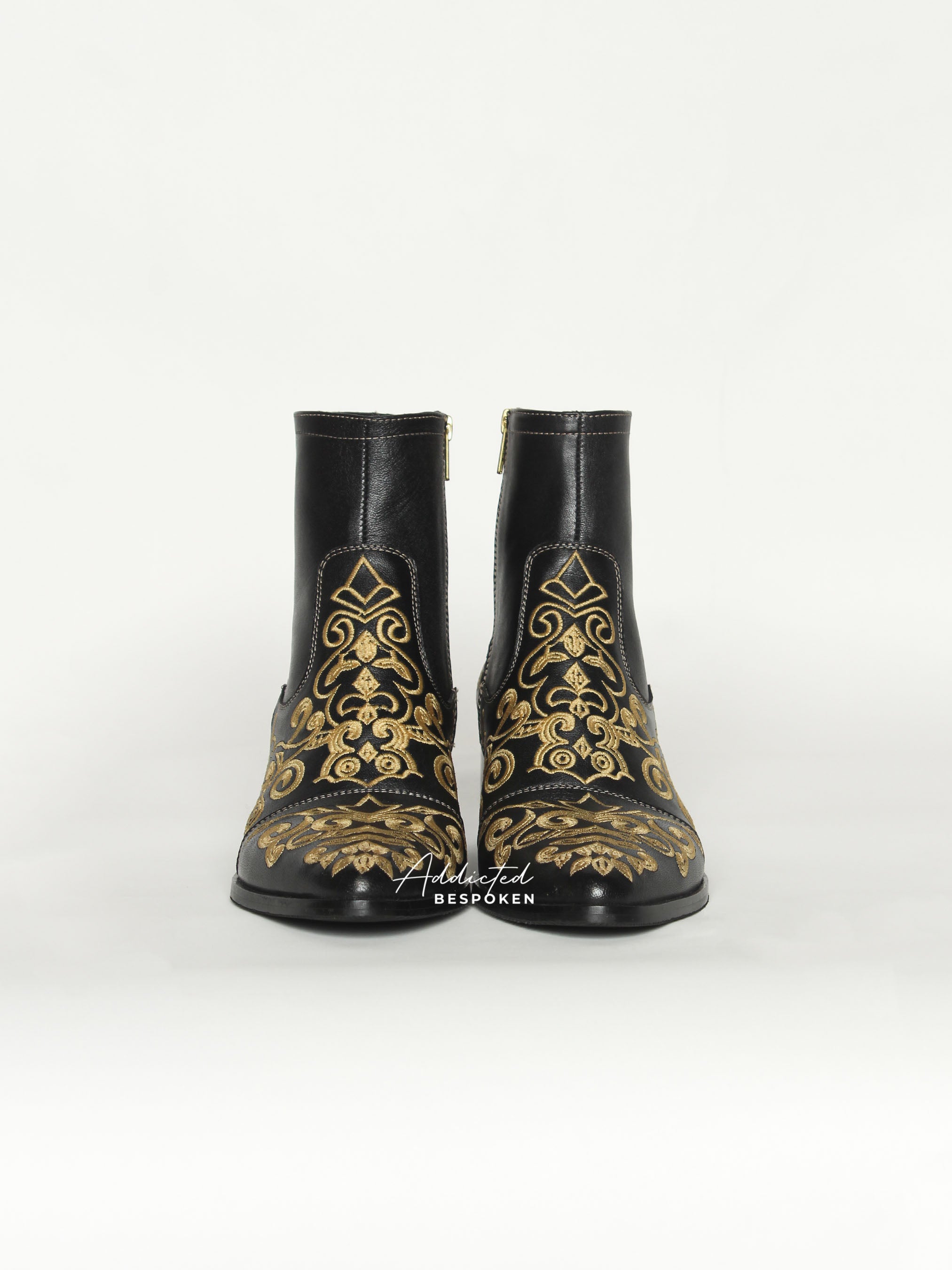 Regal Embroidered Boots Addicted Bespoken