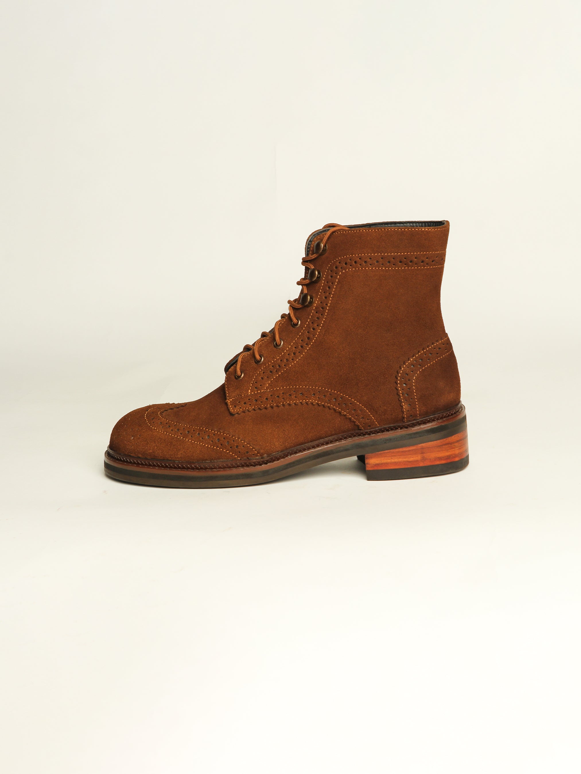Vintage Suede Leather Brogue Boots Addicted Bespoken