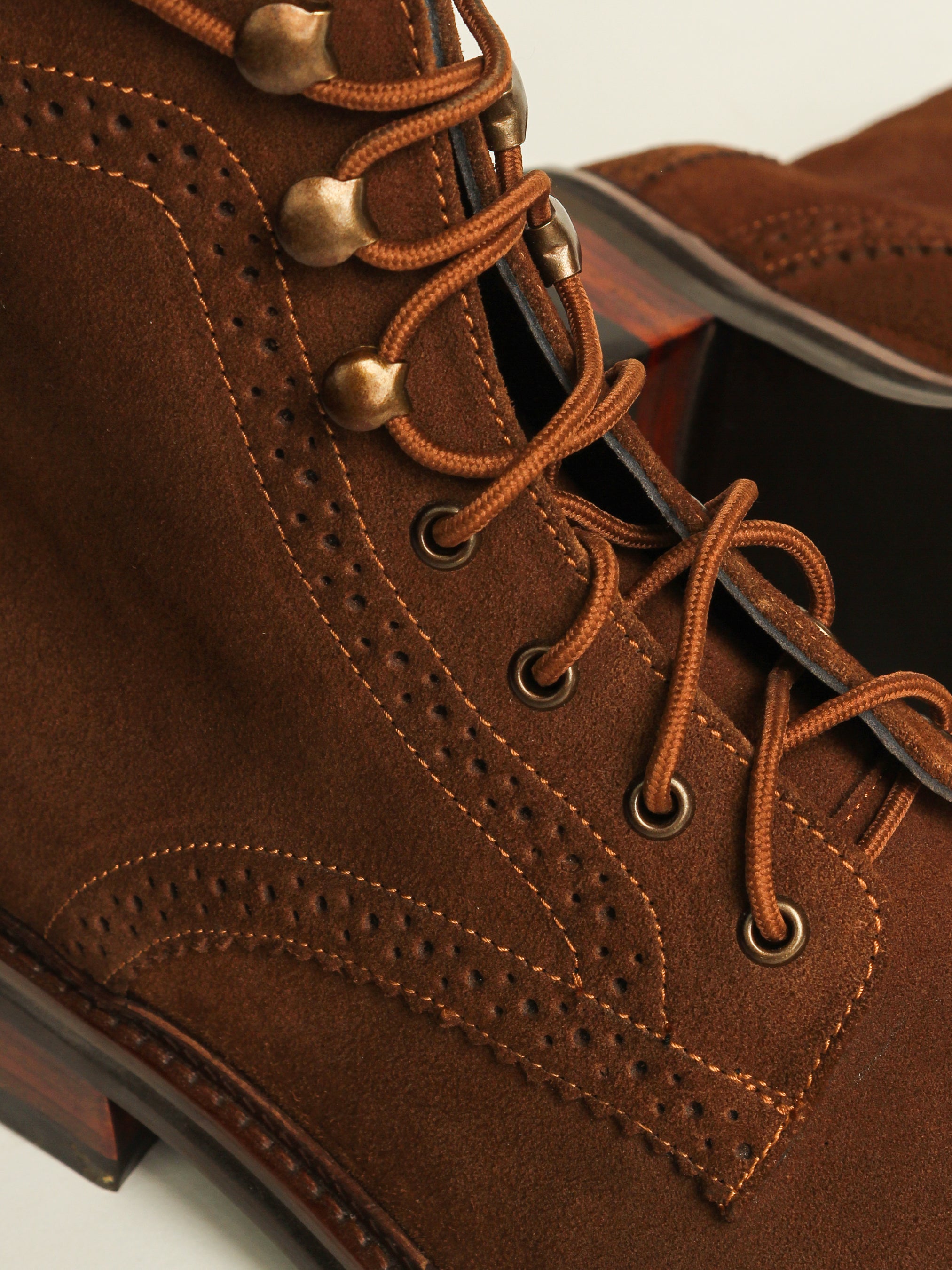 Vintage Suede Leather Brogue Boots Addicted Bespoken