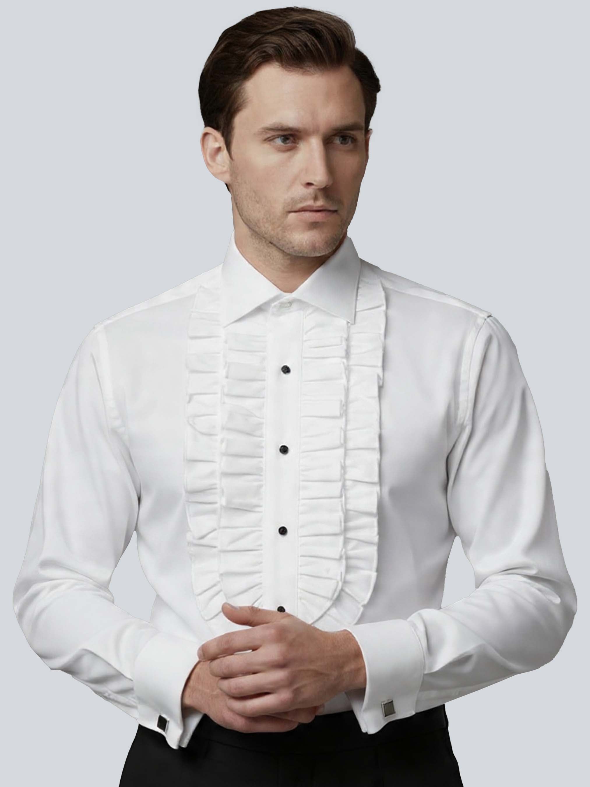 Ruffle Dress Shirt with Cufflinks Addicted Bespoken