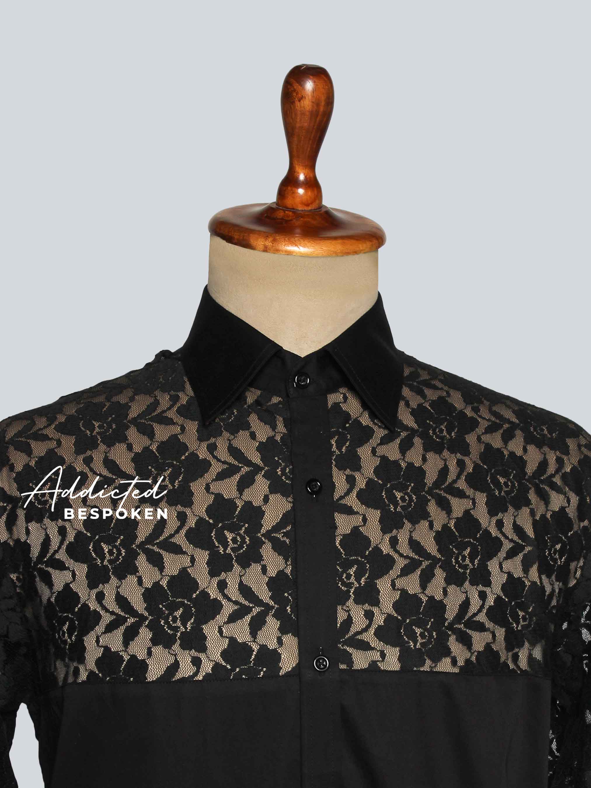 Black Lace Western Shirt Addicted Bespoken