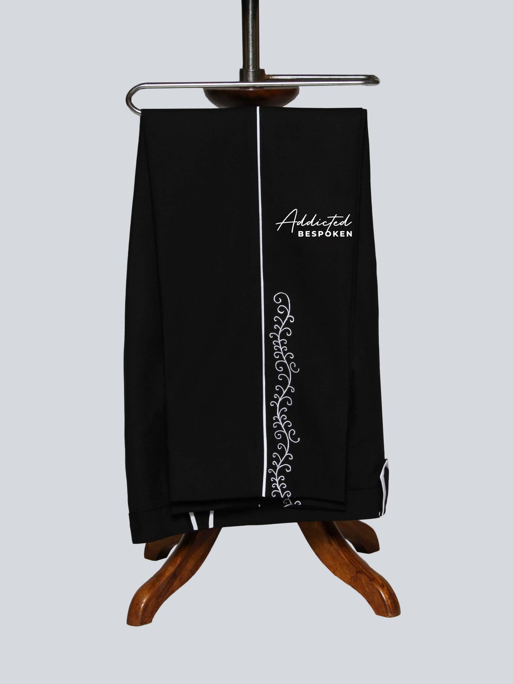 Black Floral Embroidered Outfit Addicted Bespoken