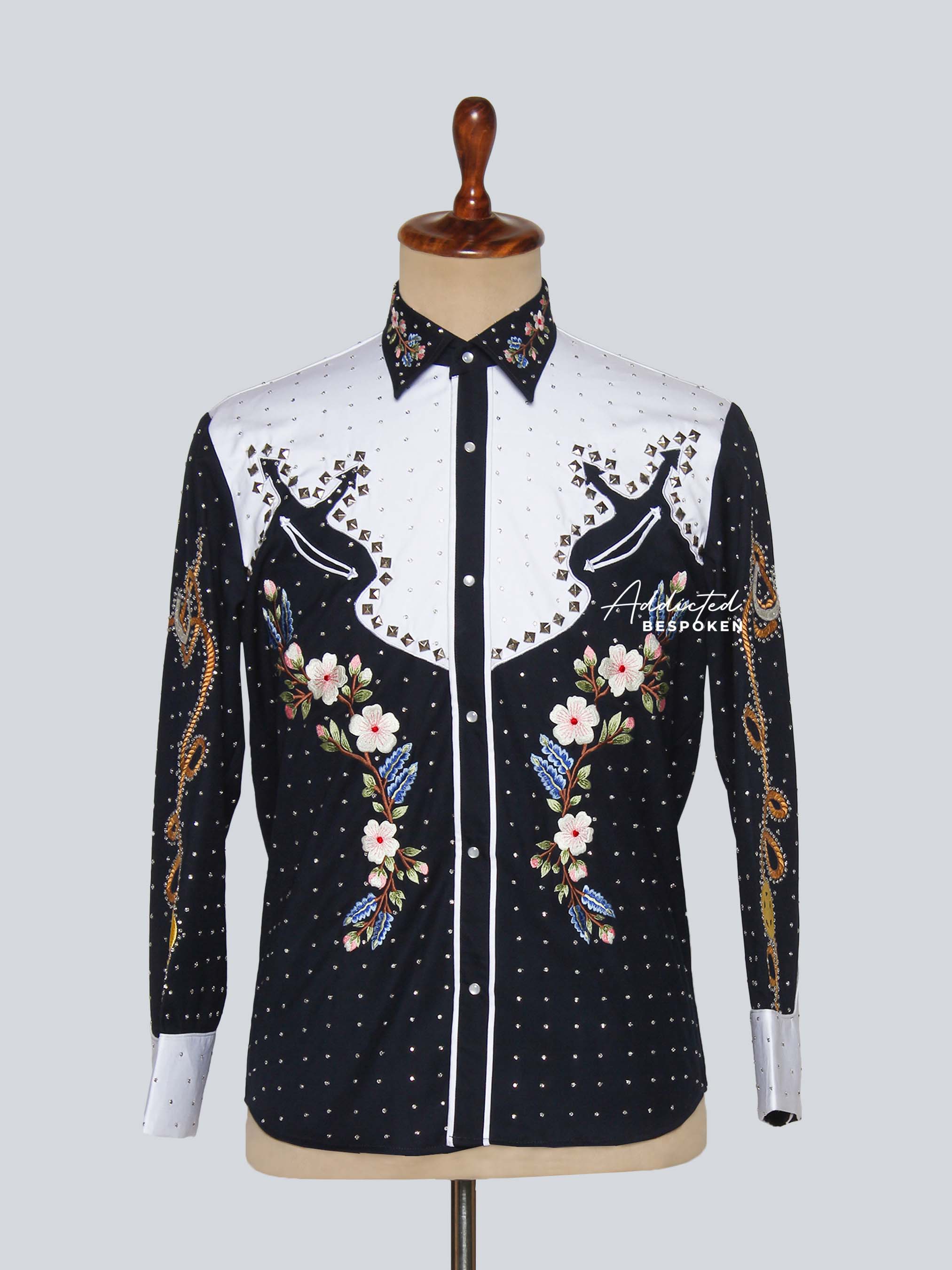 Western Floral Studded Shirt Addicted Bespoken
