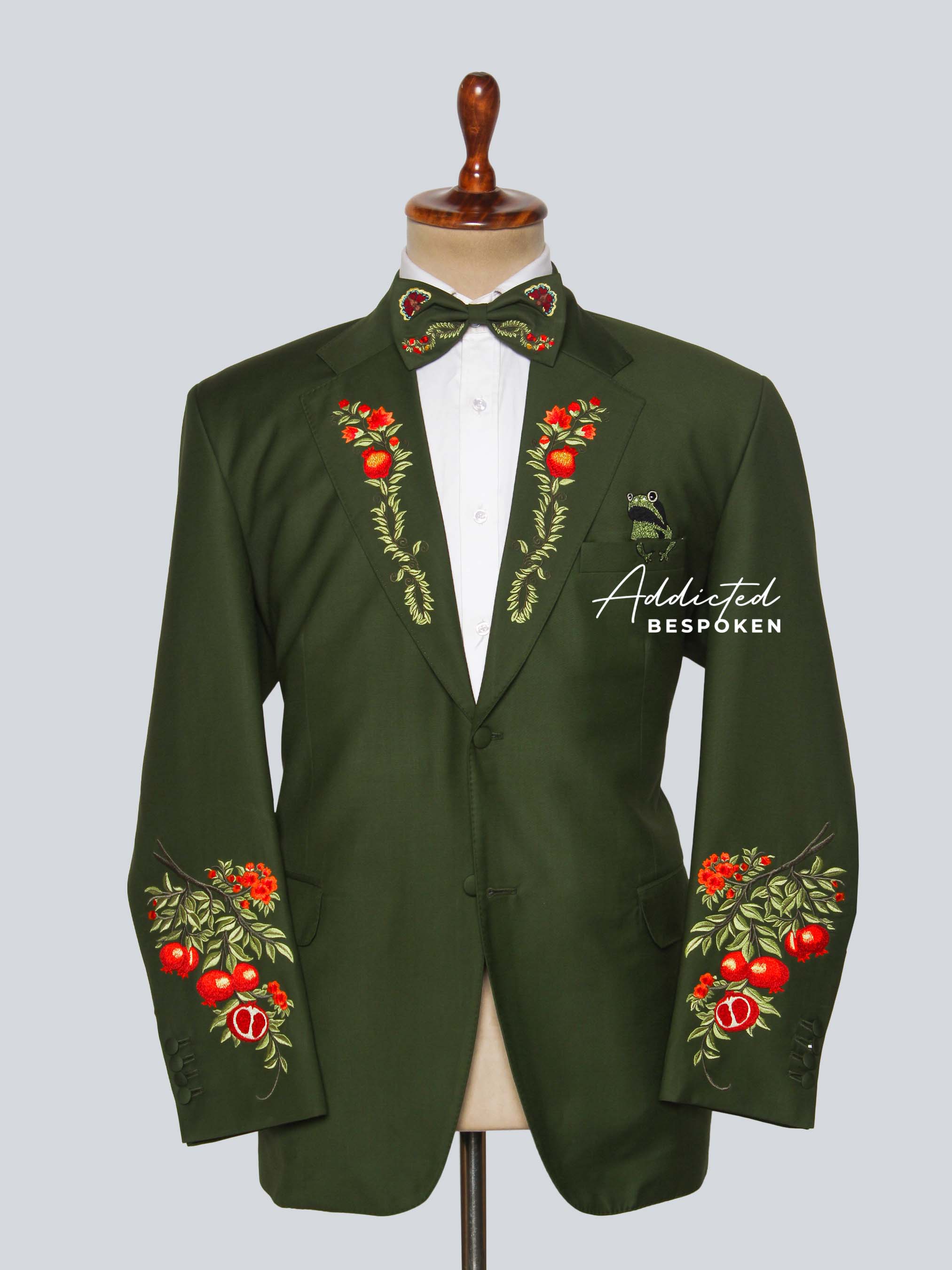 Bespoke Floral Embroidery Suit Addicted Bespoken