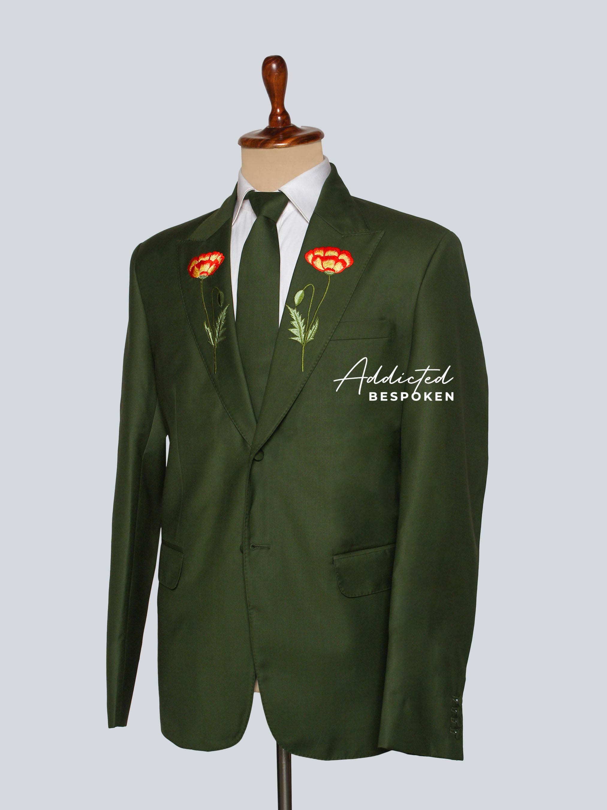 Poppy Bloom Embroidered Suit Addicted Bespoken