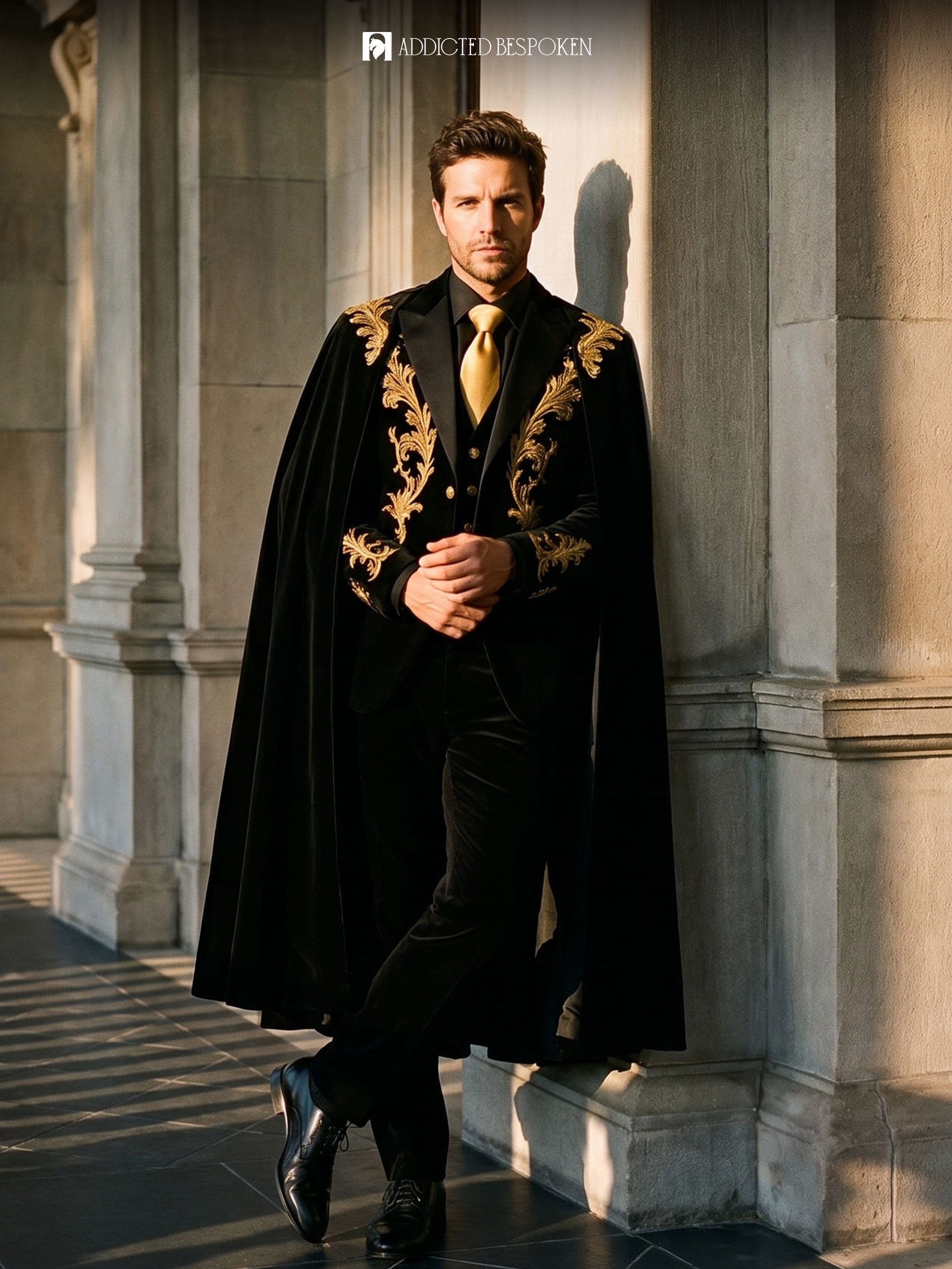 Baroque Inspired Gothic Cape Suit Addicted Bespoken