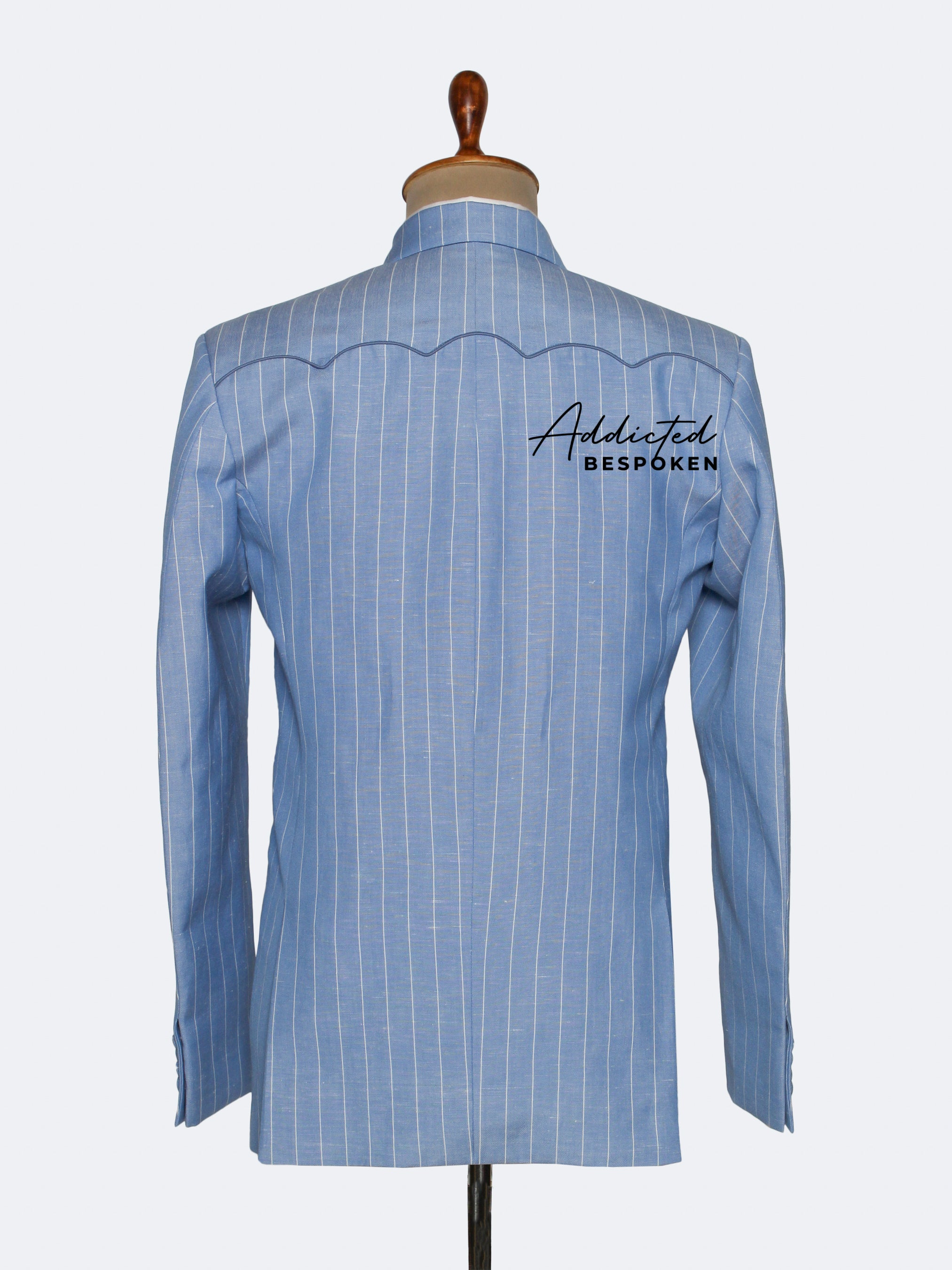 Men's Pinstripe Formal Suit Addicted Bespoken