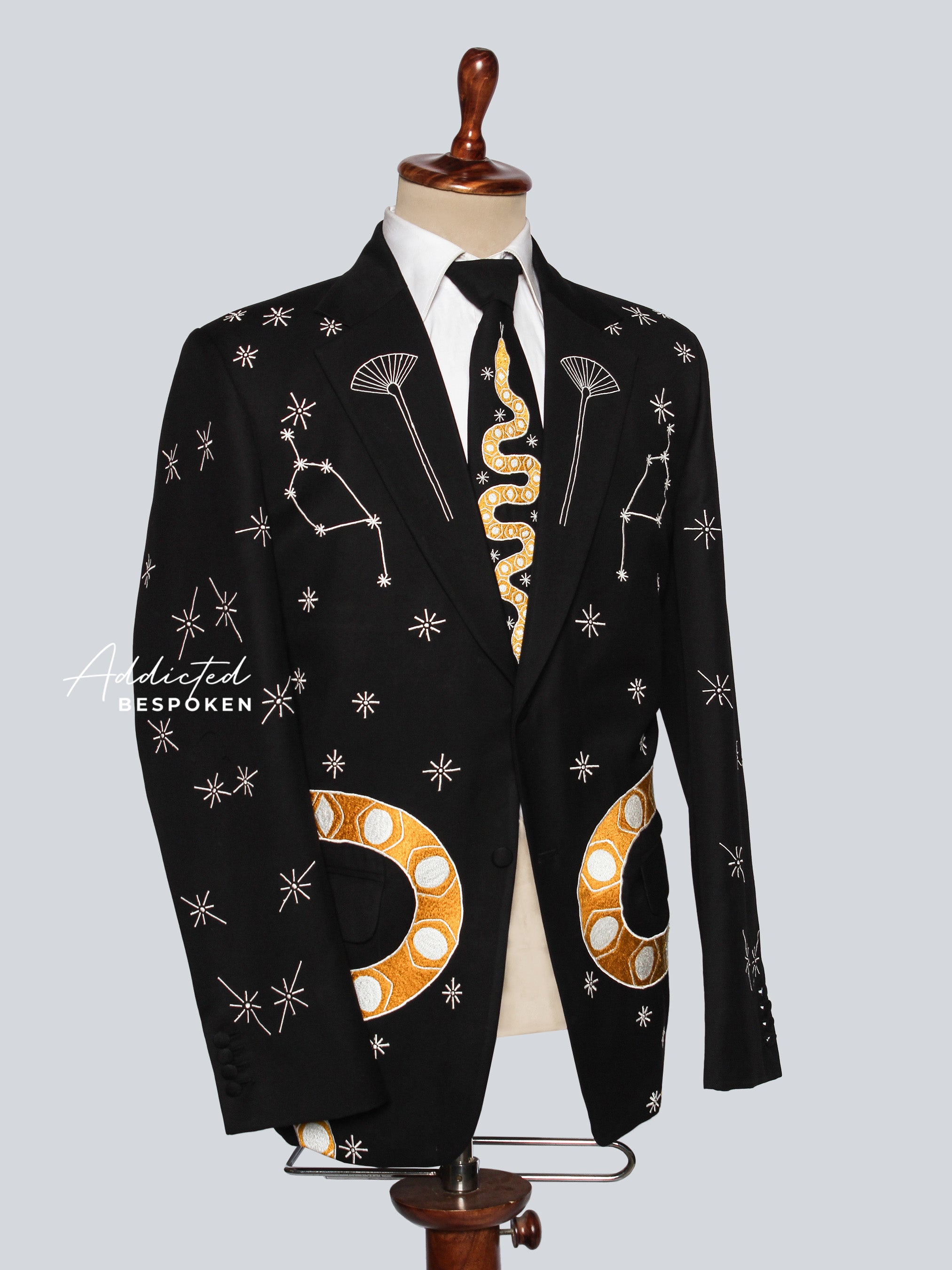 Celestial Snake Embroidered Suit Addicted Bespoken