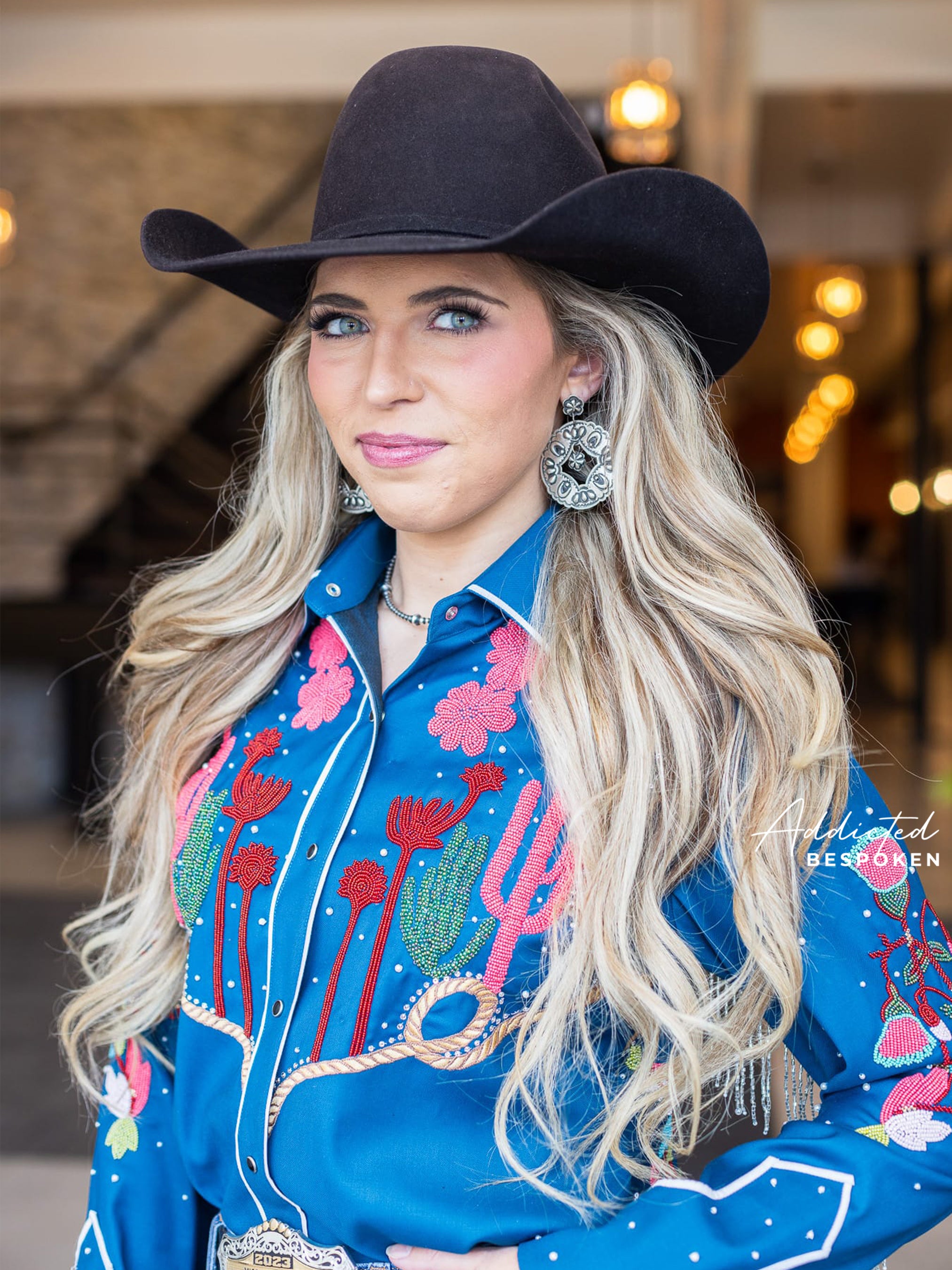 Handcrafted Floral Beaded Shirt