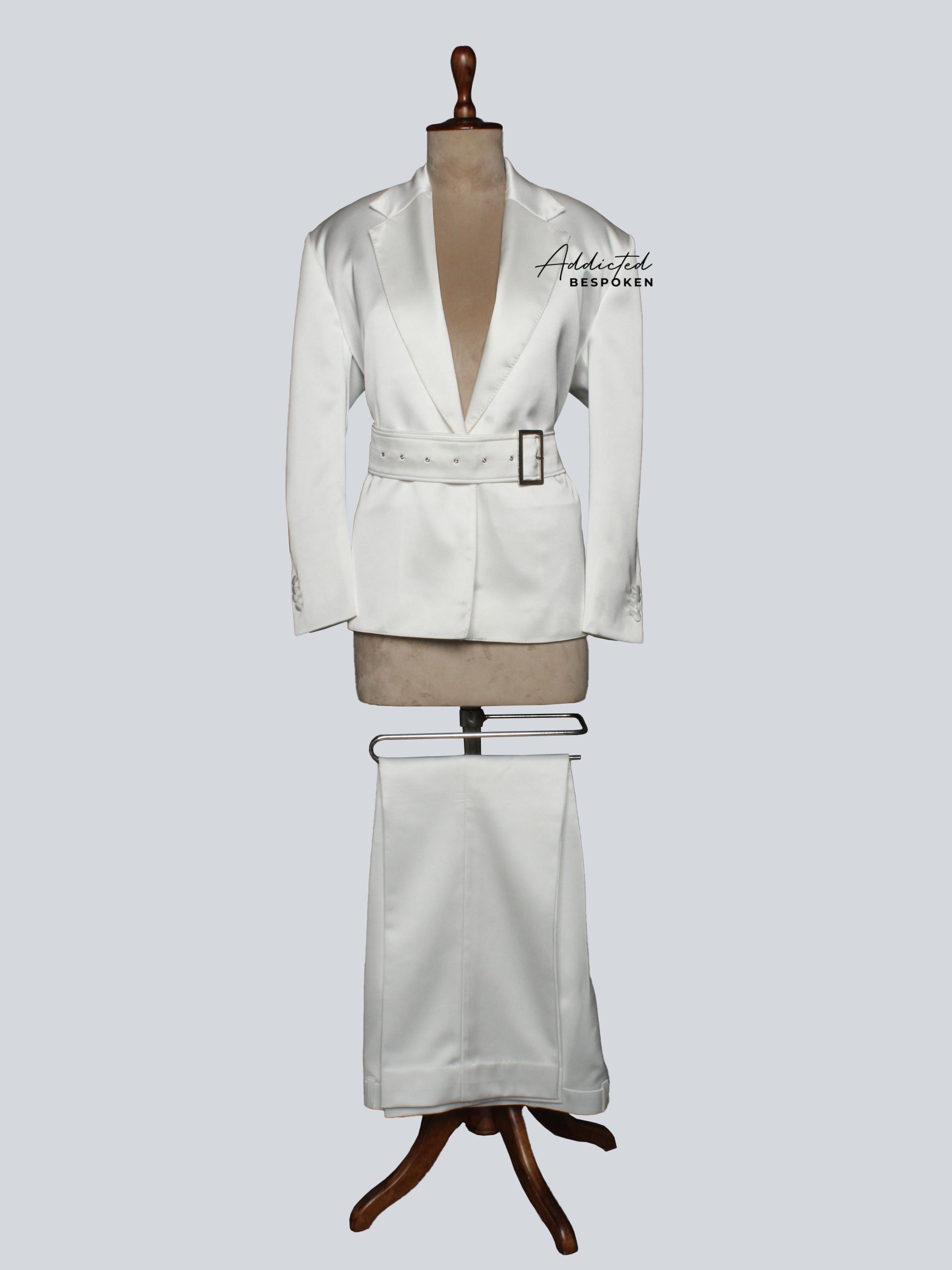 The Radiance Belted Satin Suit