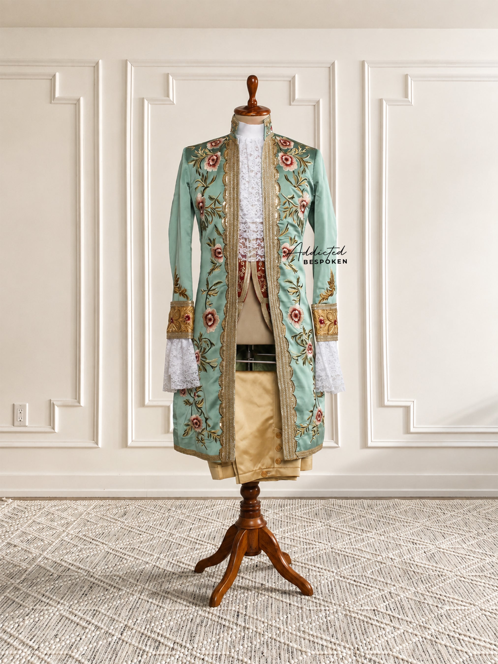 Floral Embroidered Rococo Tailcoat Suit Addicted Bespoken