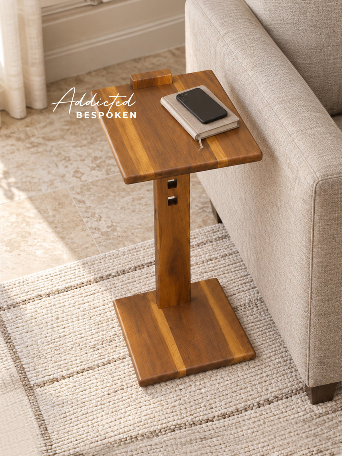 Wooden bedside table