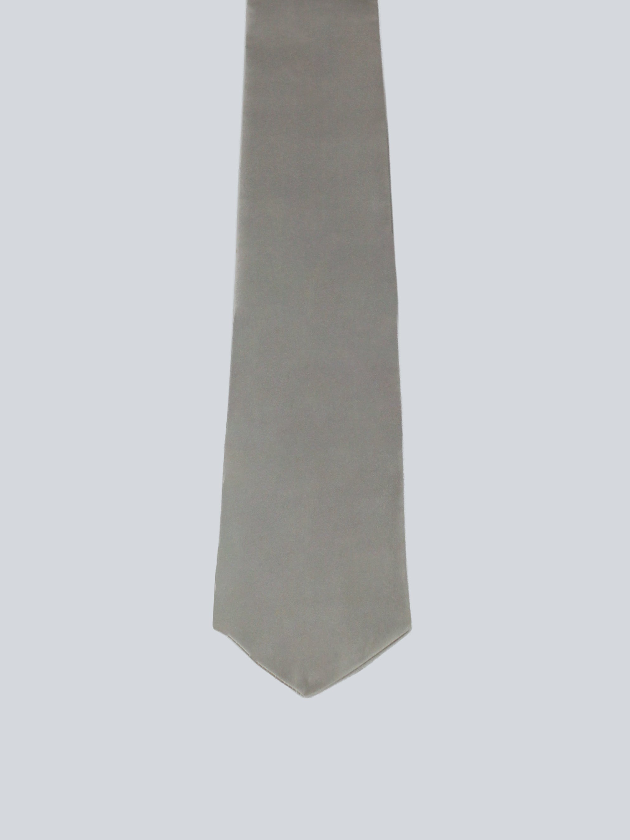 Light Gray Solid Necktie Addicted Bespoken