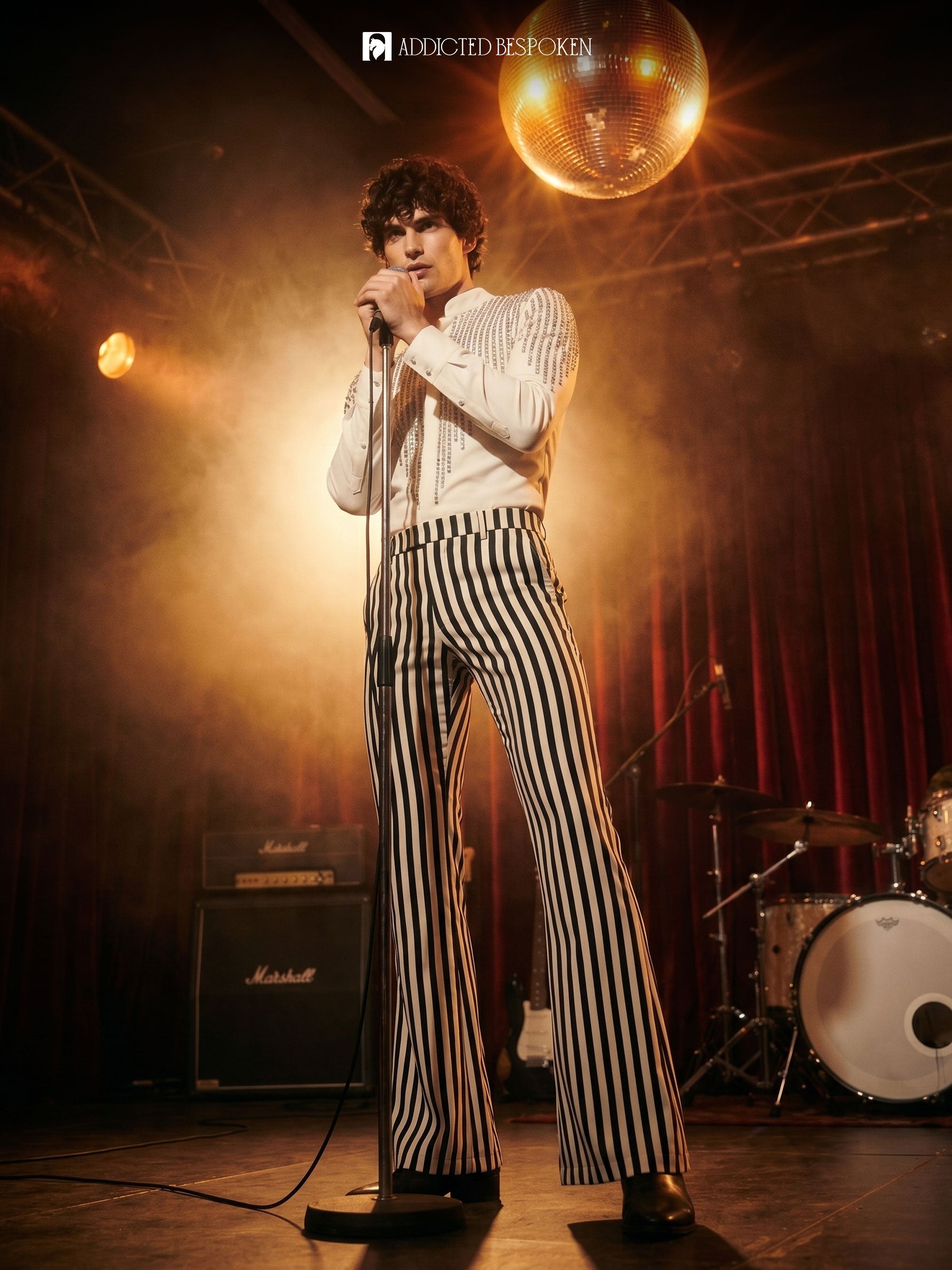 Rhinestone Waterfall Stripe Stage Costume Addicted Bespoken