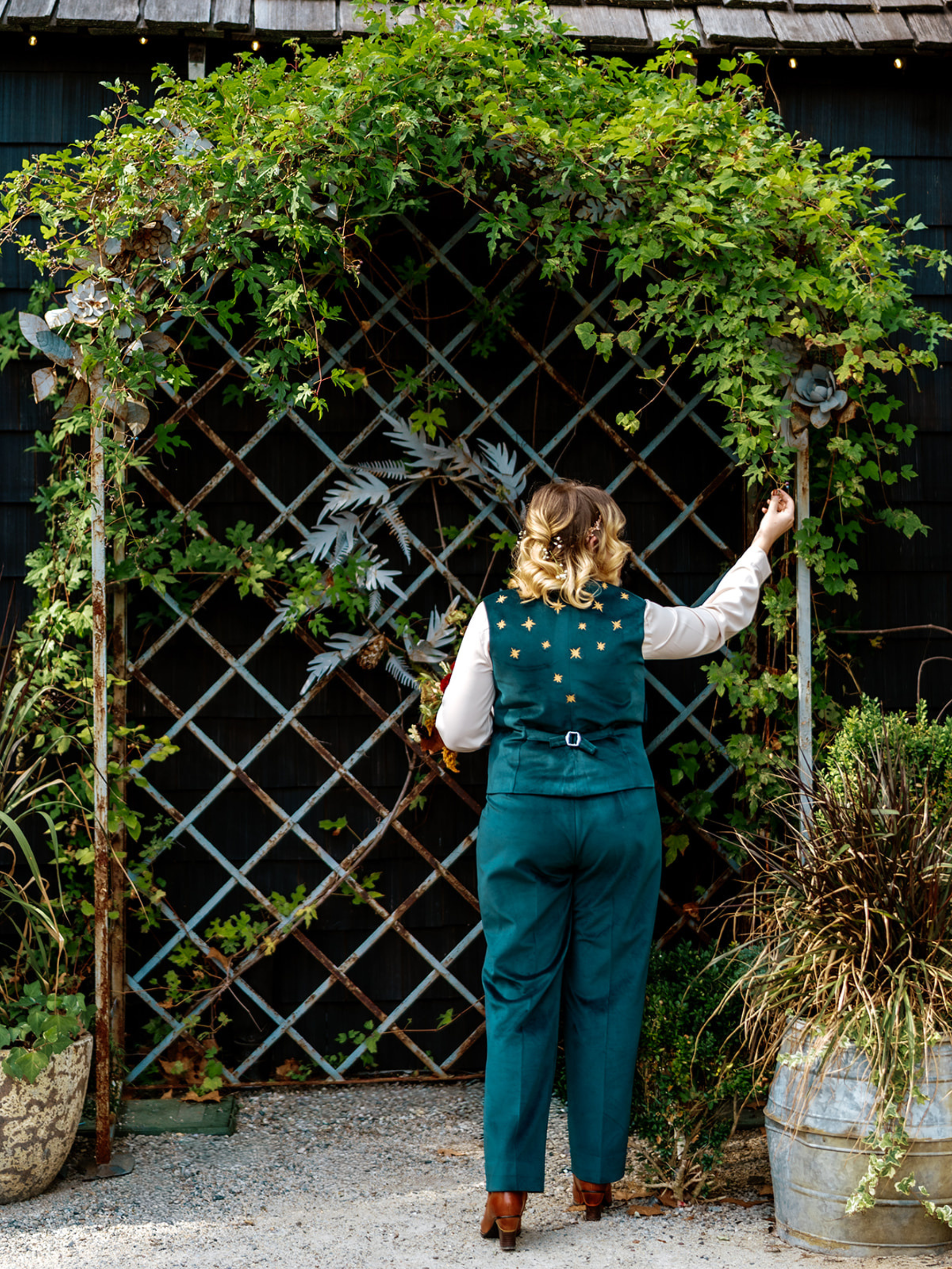 Floral Green Vest Set Addicted Bespoken