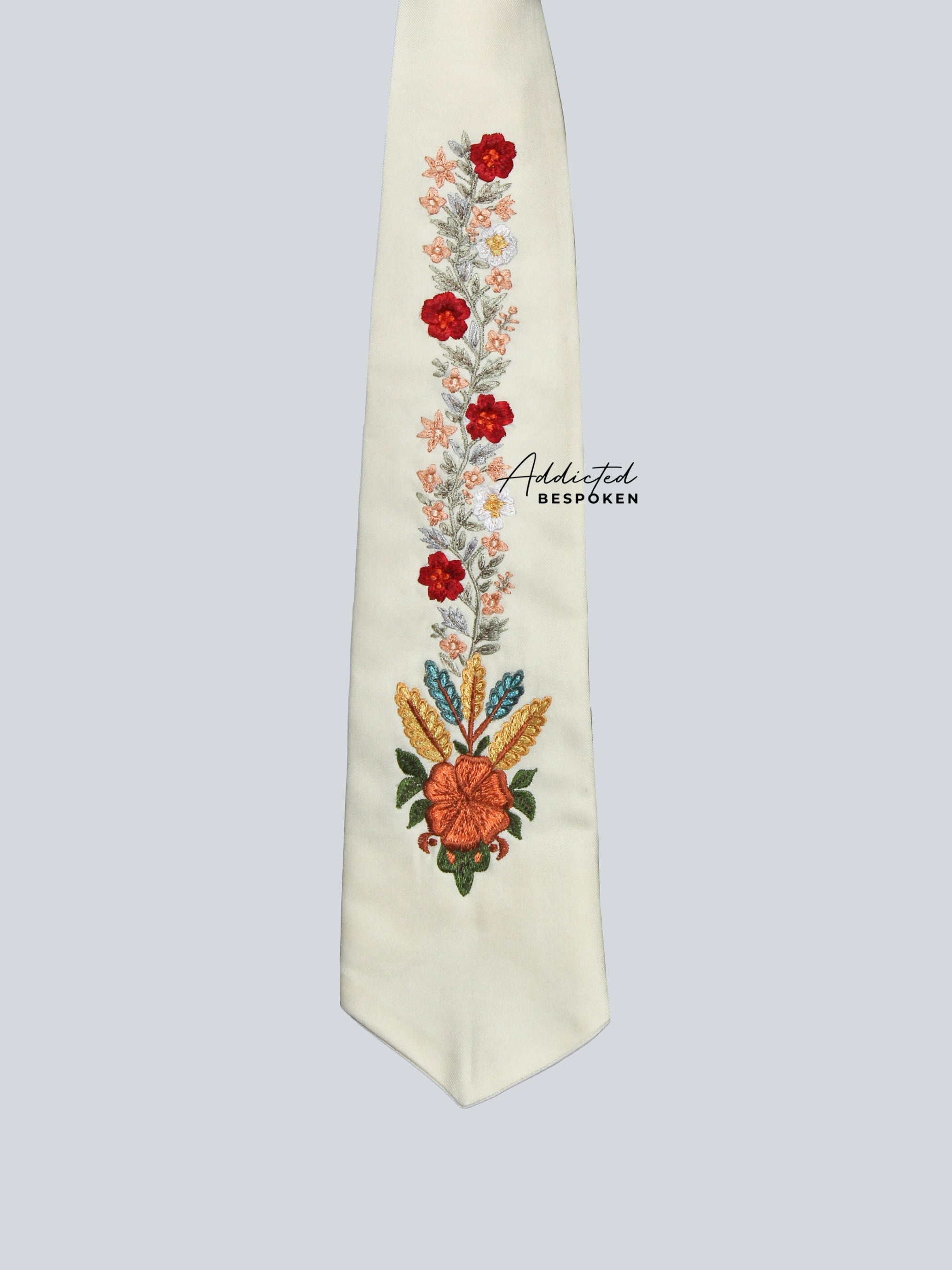 Floral Embroidered Fringe Suit