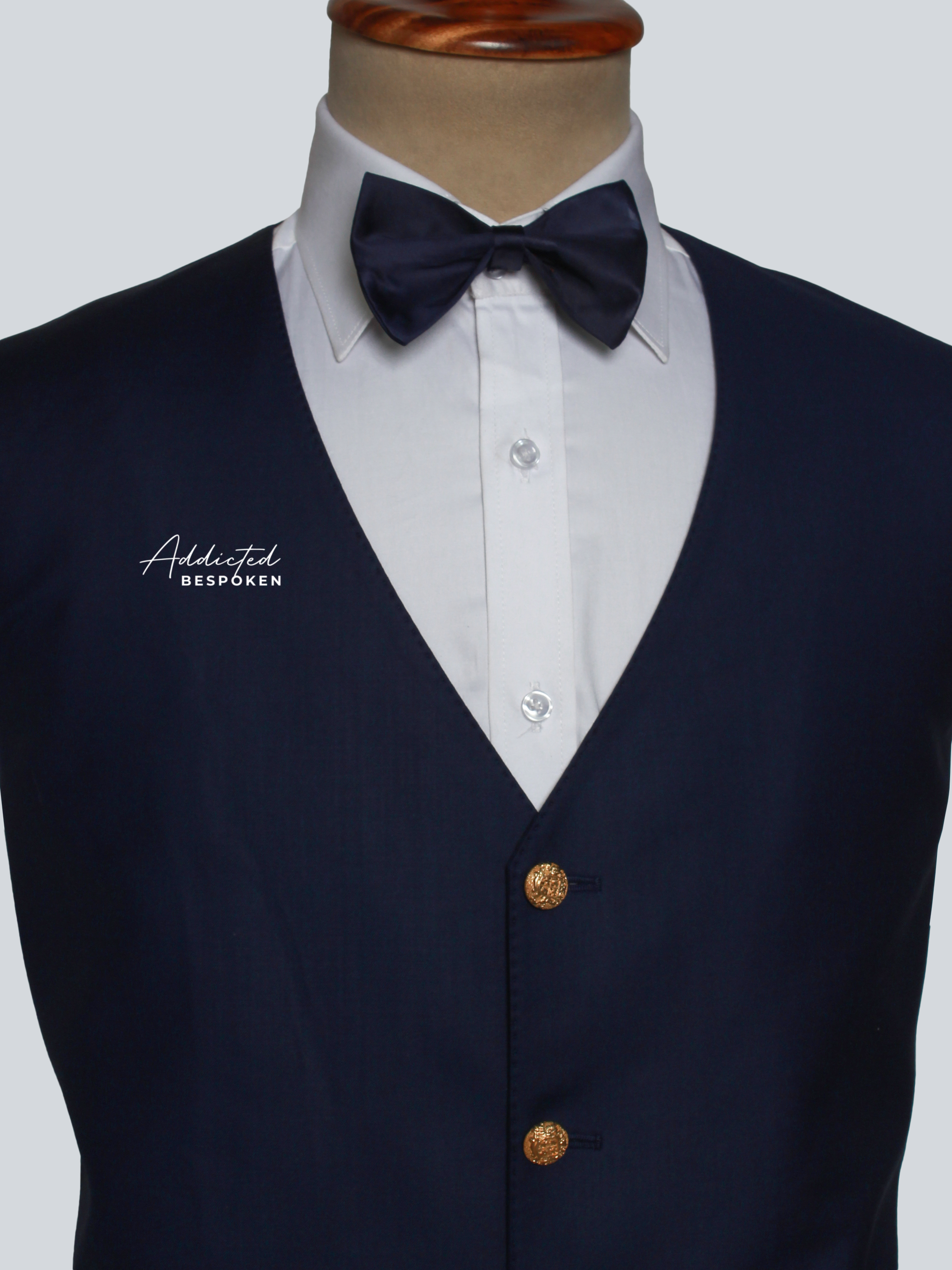 Classic tailored vest with button details – men’s formal three-piece suit Adelaide