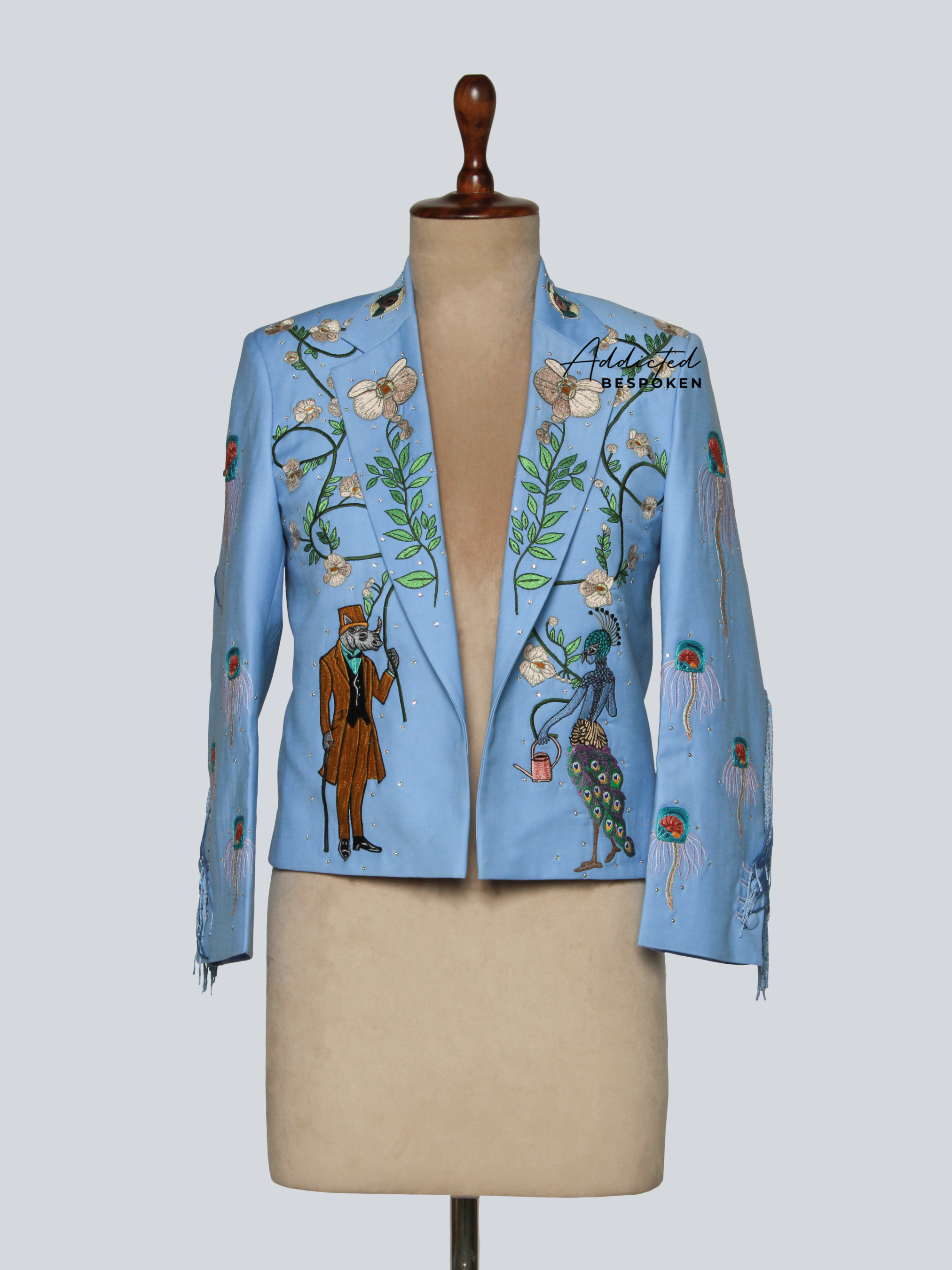 Peacock Tale Embroidered Blazer