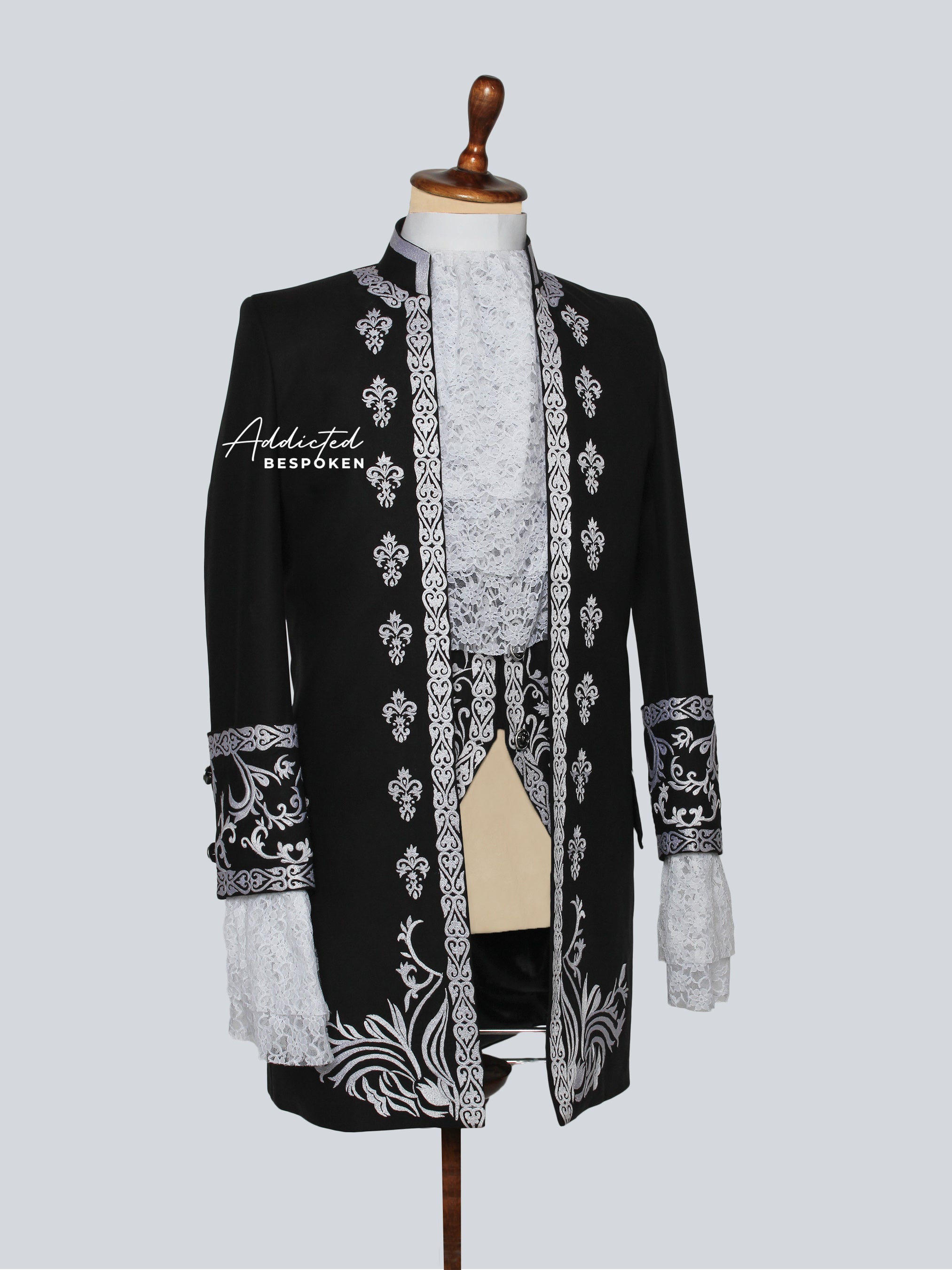 Midnight Rococo Embroidered Suit Addicted Bespoken