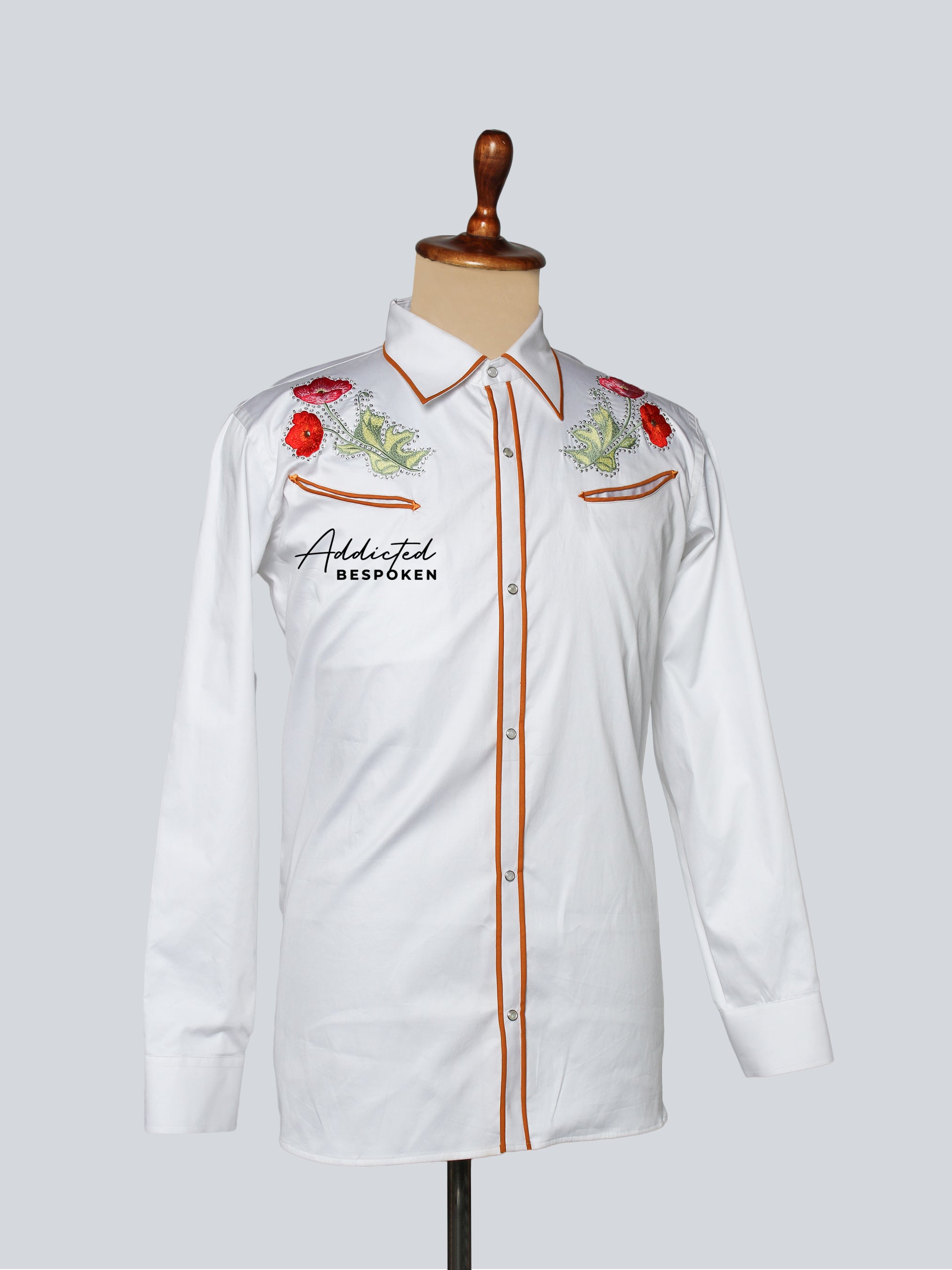 Western Blossom Embroidered Shirt Addicted Bespoken