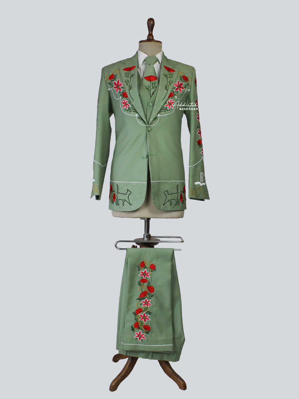 Men's Olive Green Suit Addicted Bespoken