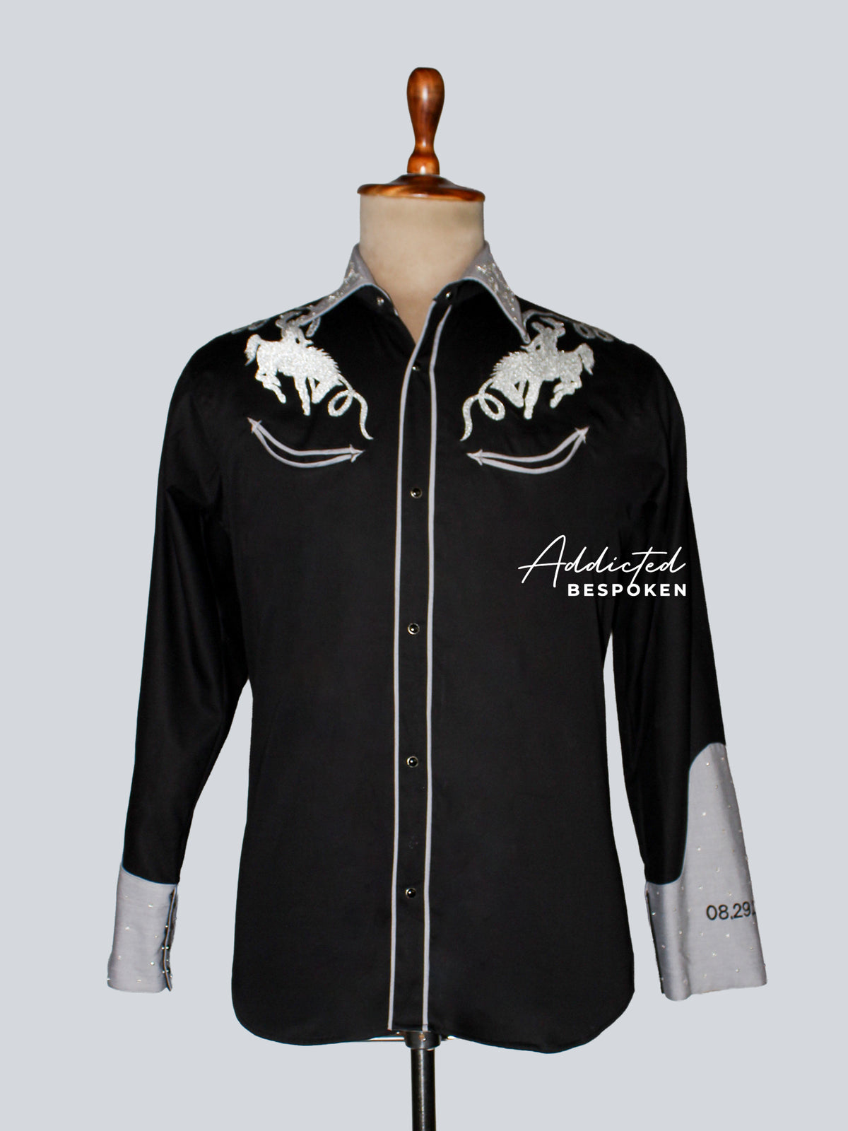 Mens Black Western Shirt Addicted Bespoken