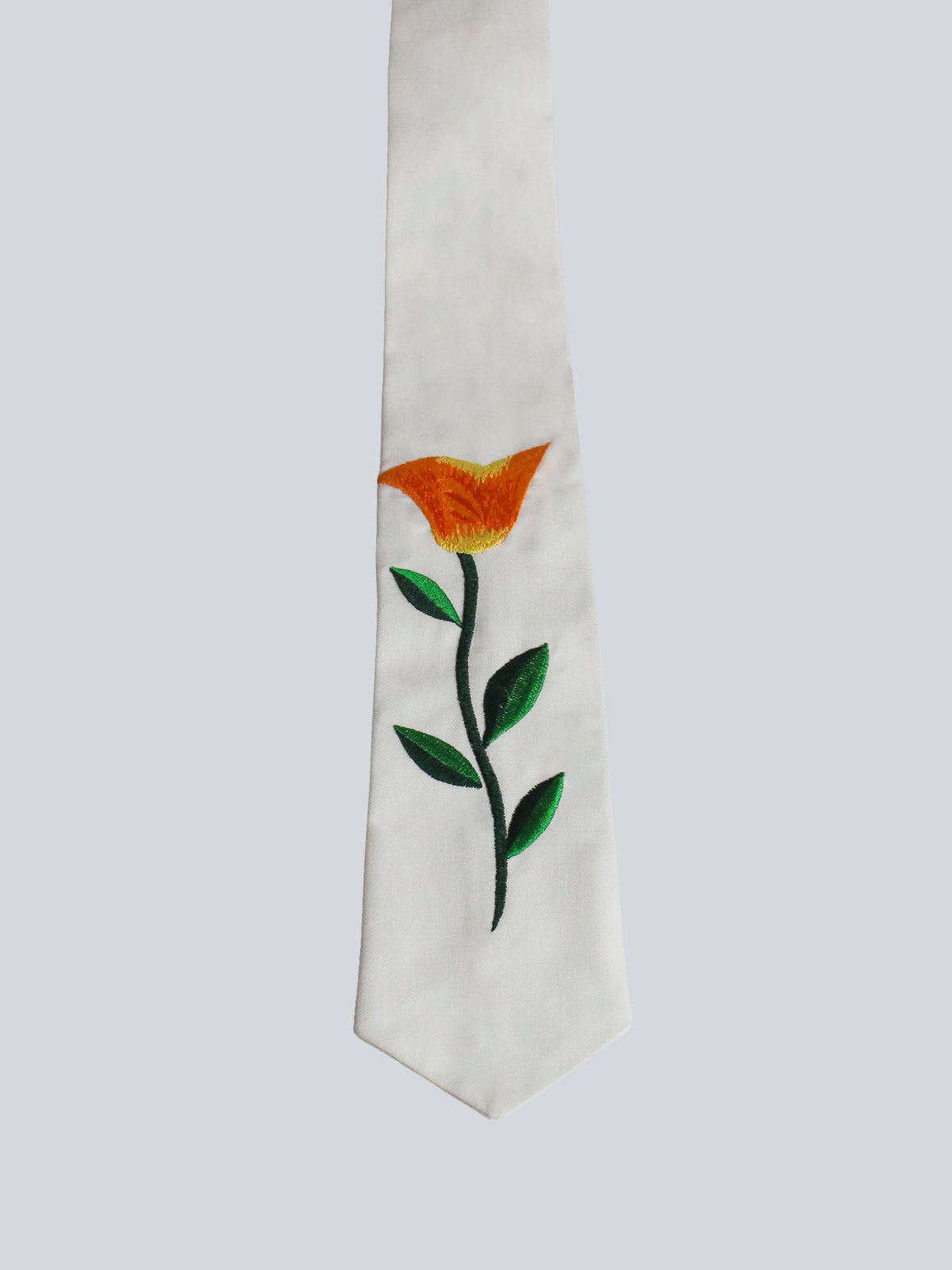 White Tie With Orange Flower