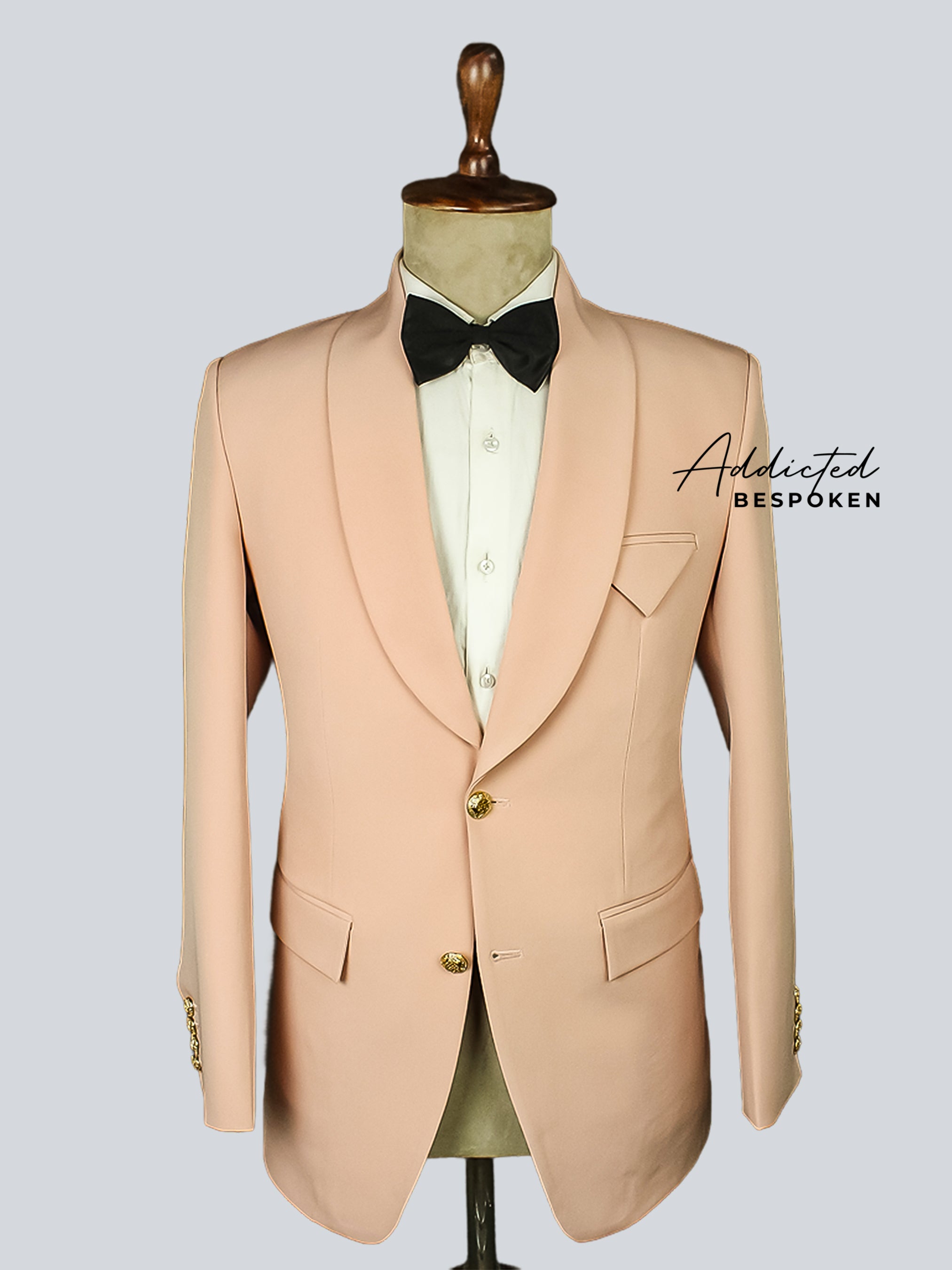 Formal Pink Shawl Lapel Suit