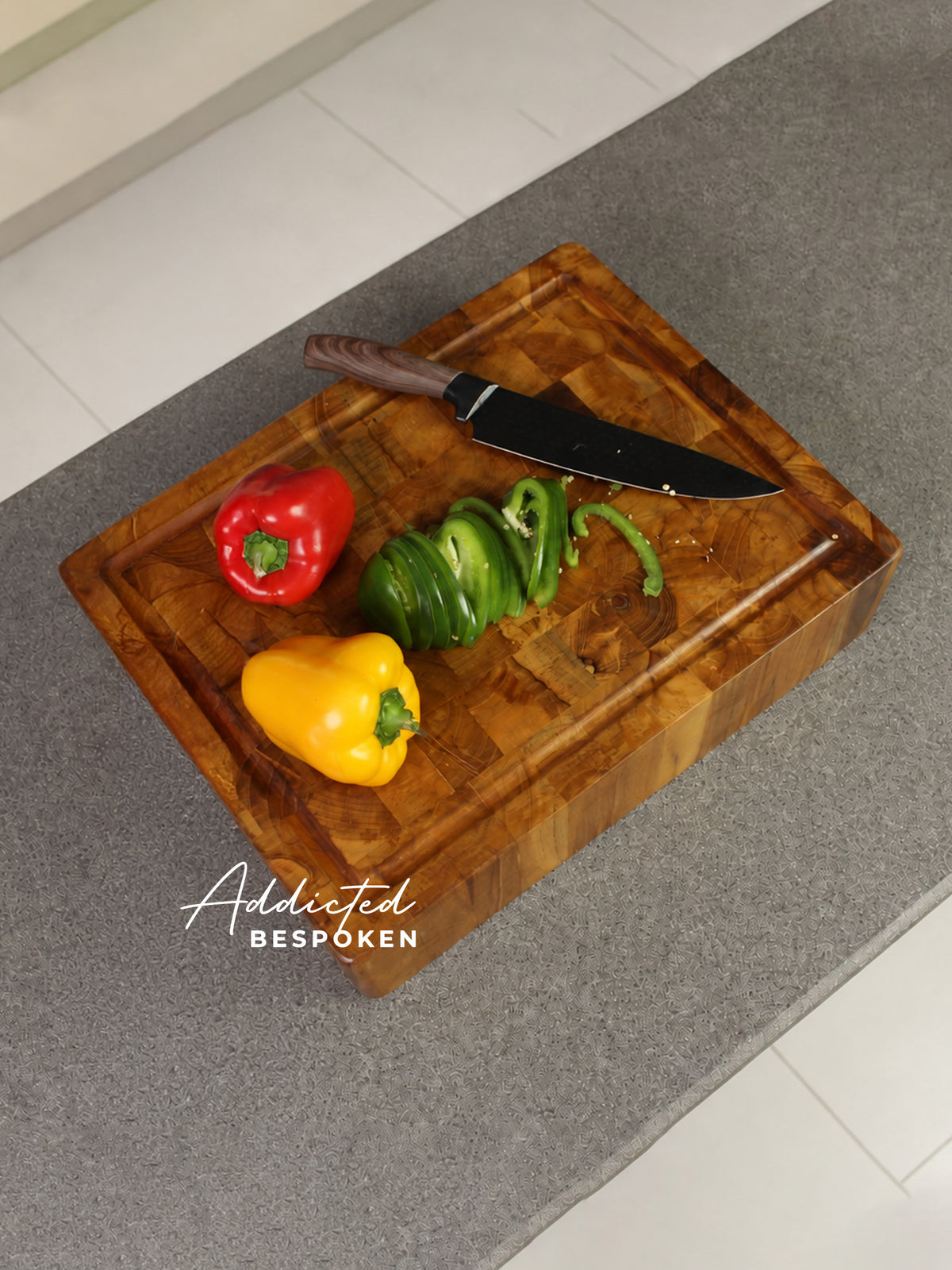 Custom Handmade Butcher Block Cutting Board | Thick Wooden Chopping Board Addicted Bespoken