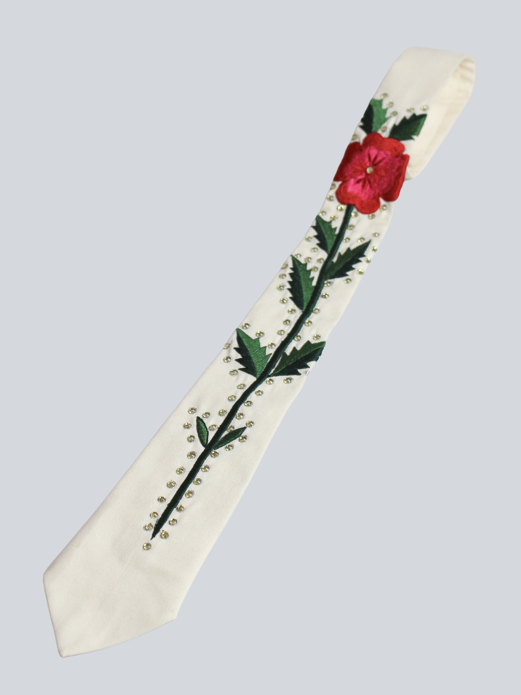 Off-White Floral Necktie Slim Addicted Bespoken