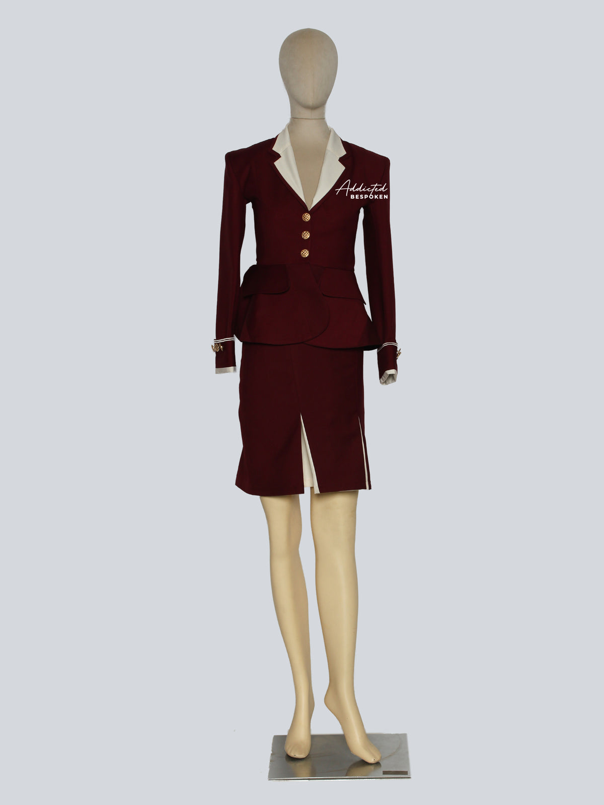 Women's Peplum Skirt Suit Addicted Bespoken