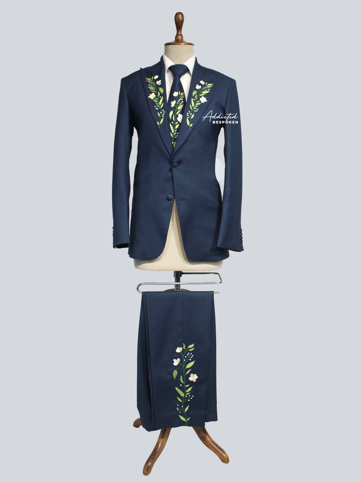 Midnight Bloom Embroidered Western Suit (Copy) Addicted Bespoken